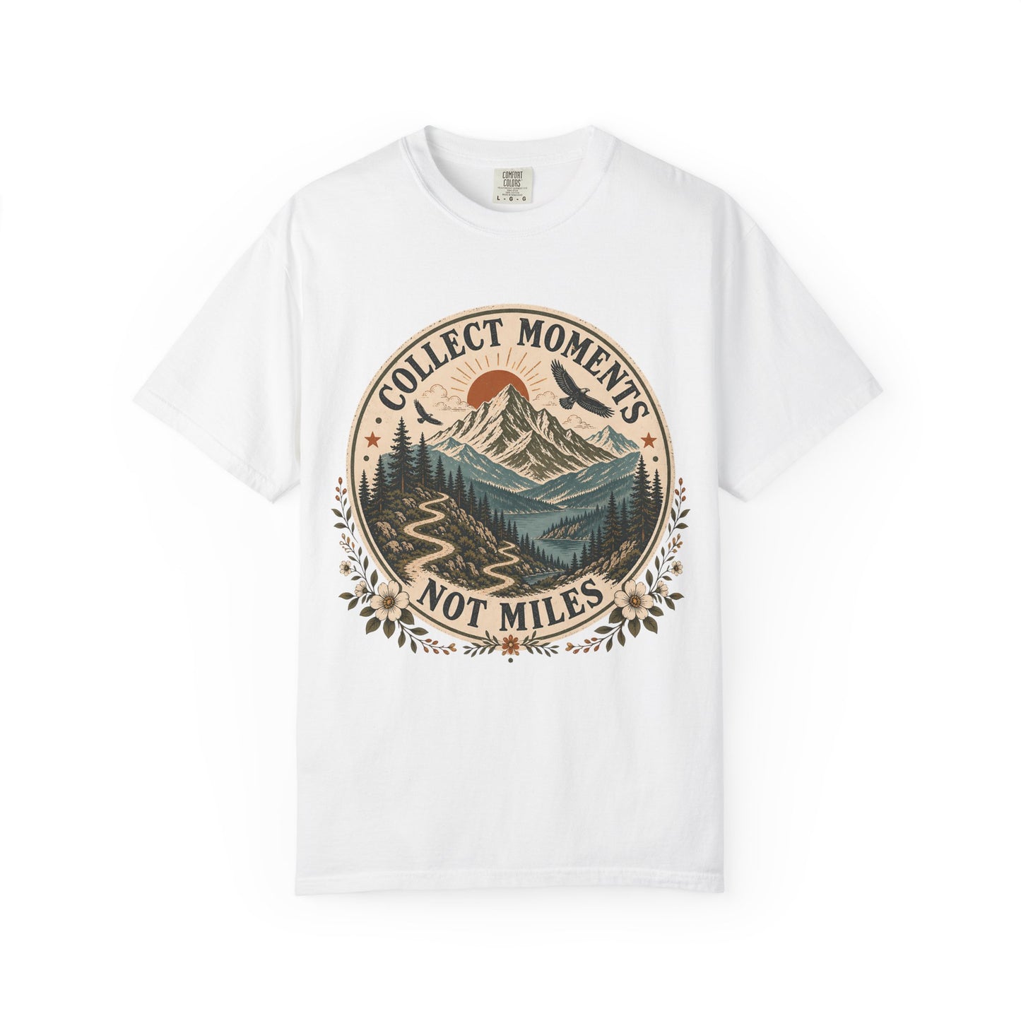 Collect Moments Not Miles T-Shirt — Vintage Mountain Adventure Tee