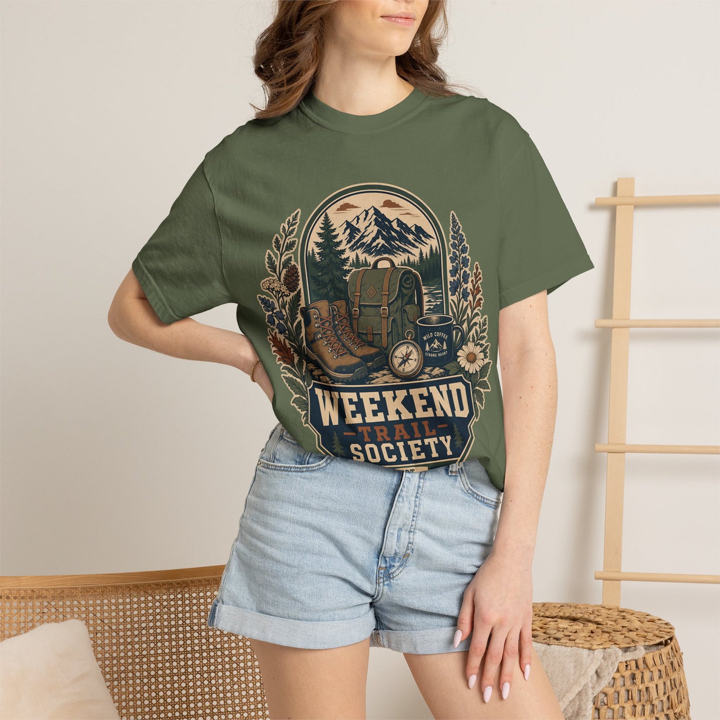 Weekend Trail Society T-Shirt — Vintage Outdoor Hiking & Camping Graphic Tee
