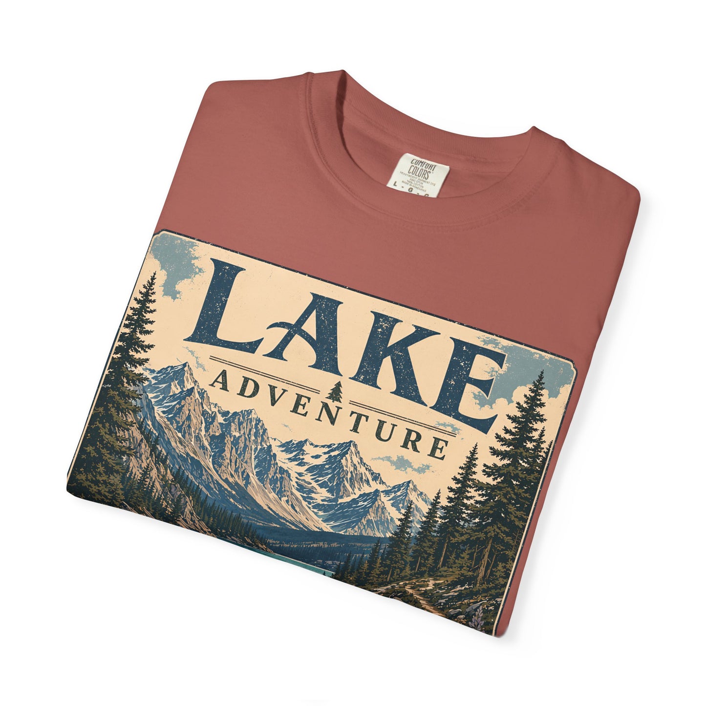 Lake Adventure T-Shirt — Vintage Mountain & Canoe Outdoor Tee