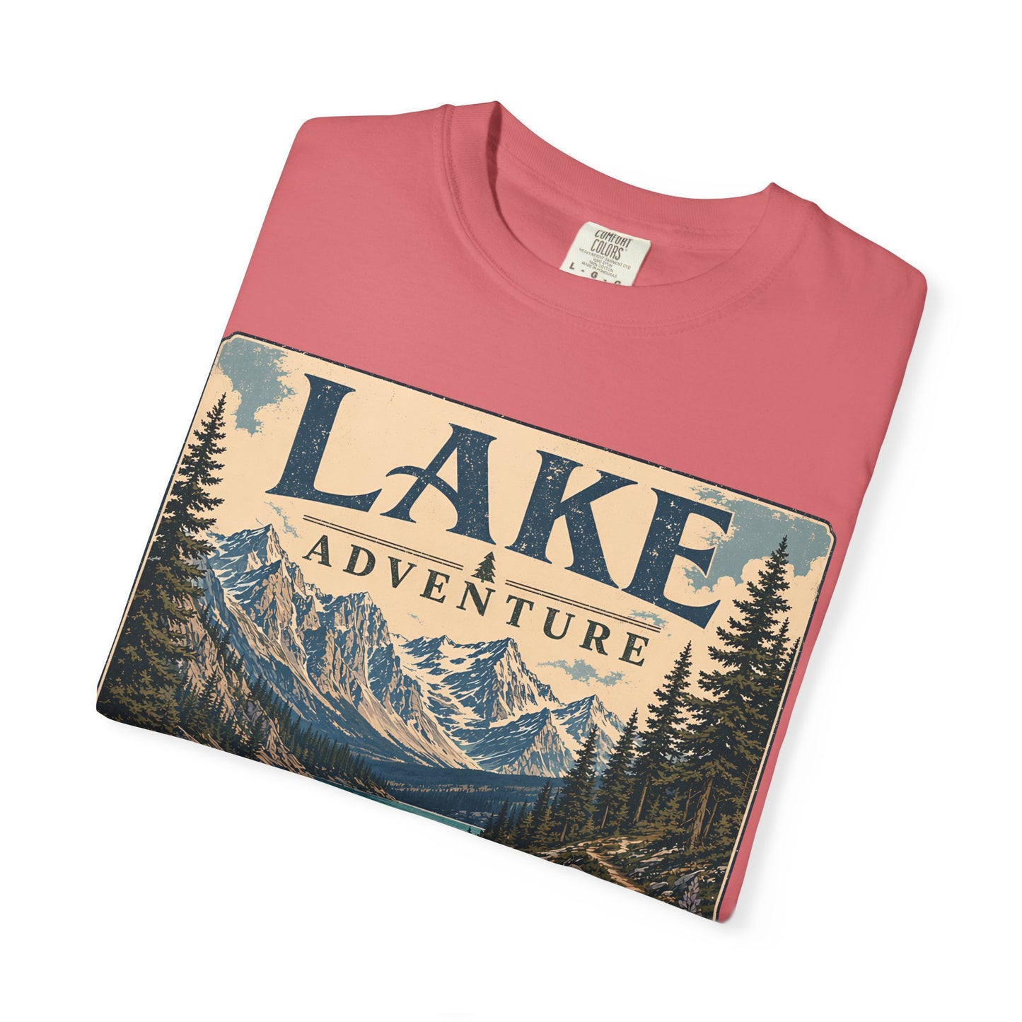Lake Adventure T-Shirt — Vintage Mountain & Canoe Outdoor Tee