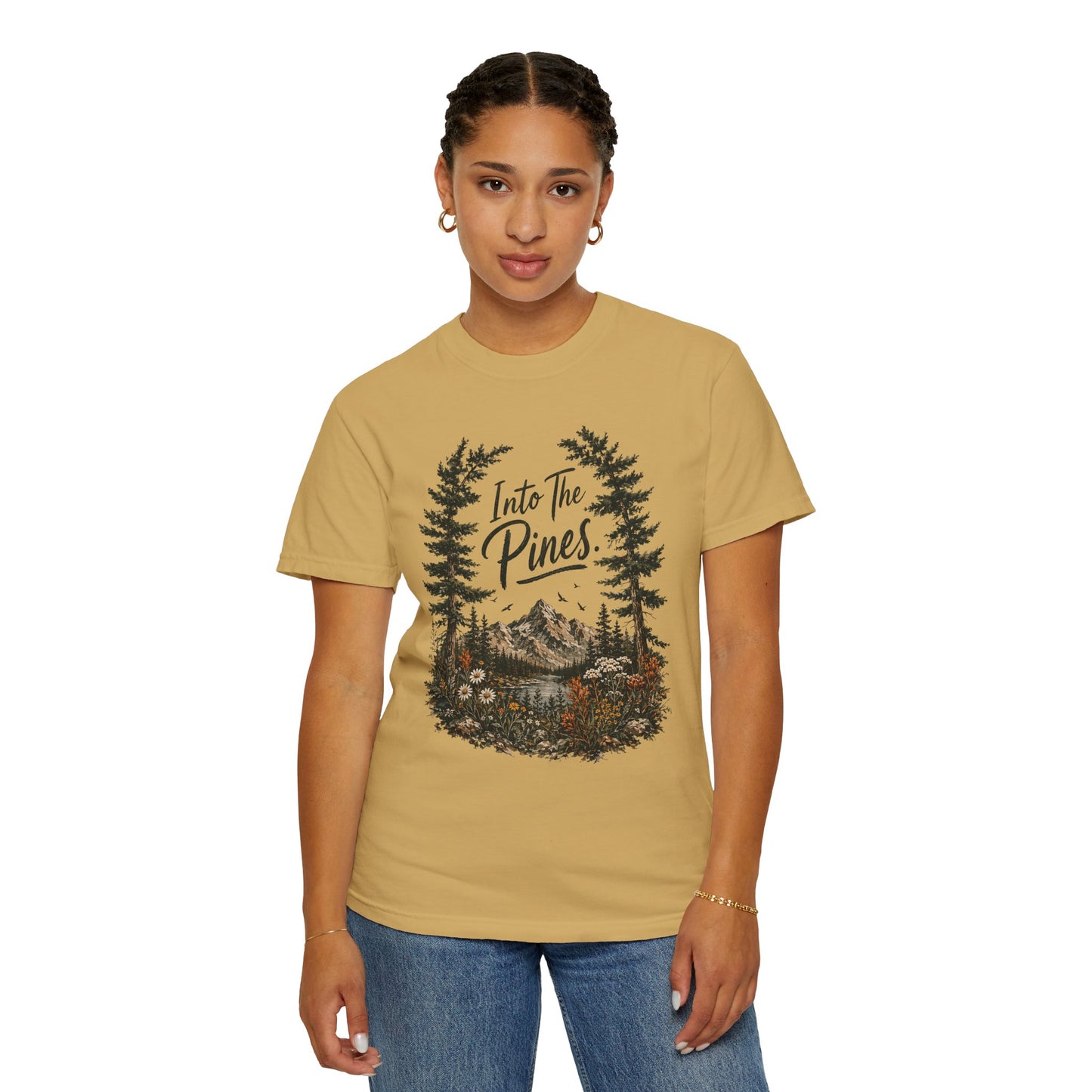 Into the Pines T-Shirt — Vintage Mountain & Forest Nature Tee