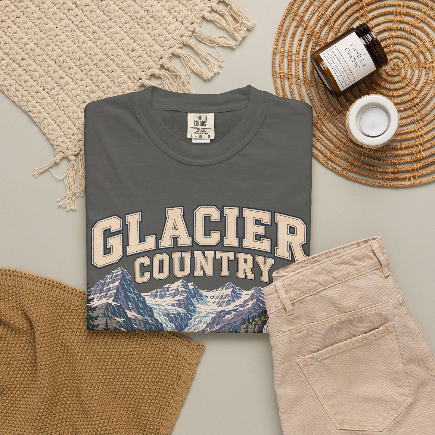 Glacier Country T-Shirt — Vintage Mountain National Park Graphic