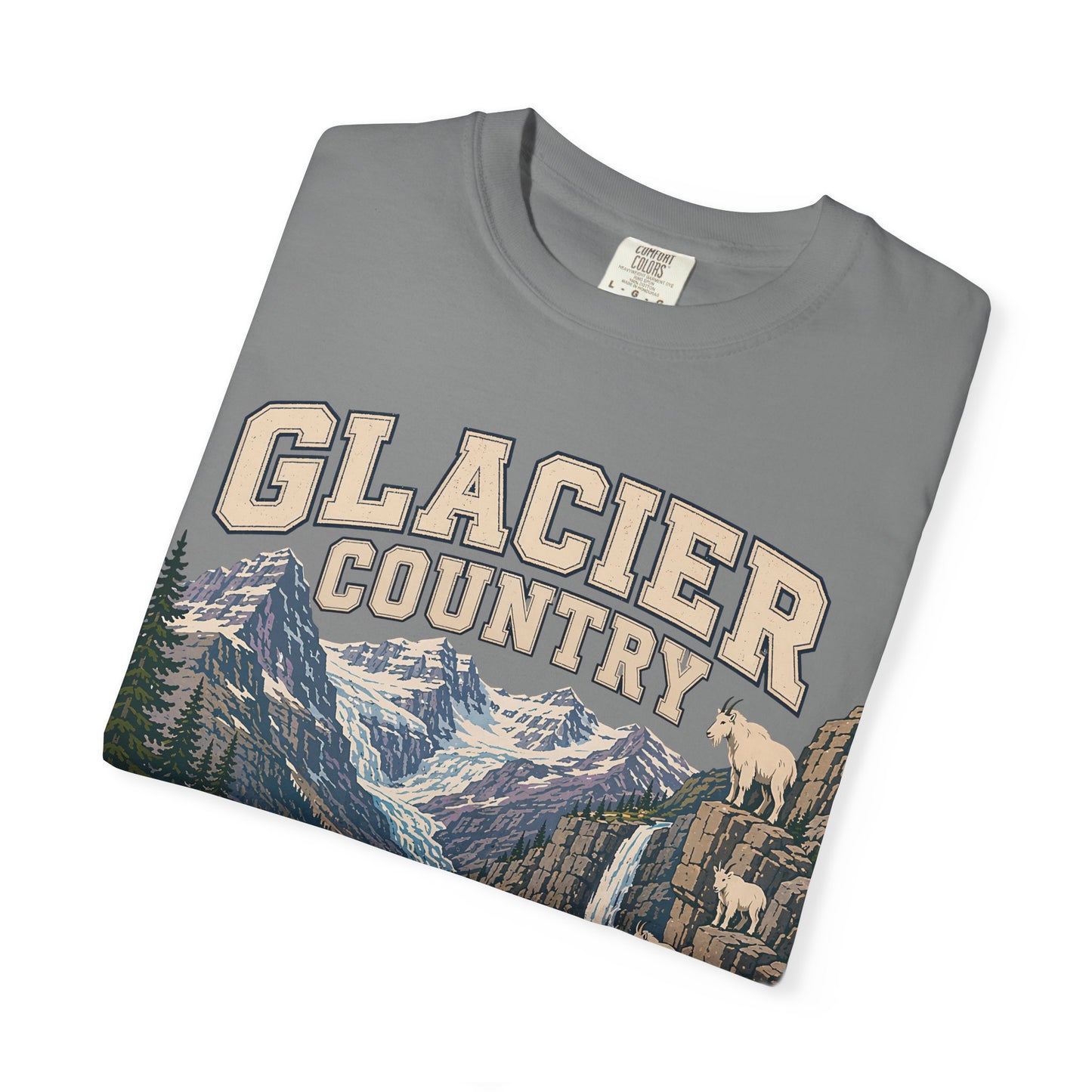 Glacier Country T-Shirt — Vintage Mountain National Park Graphic