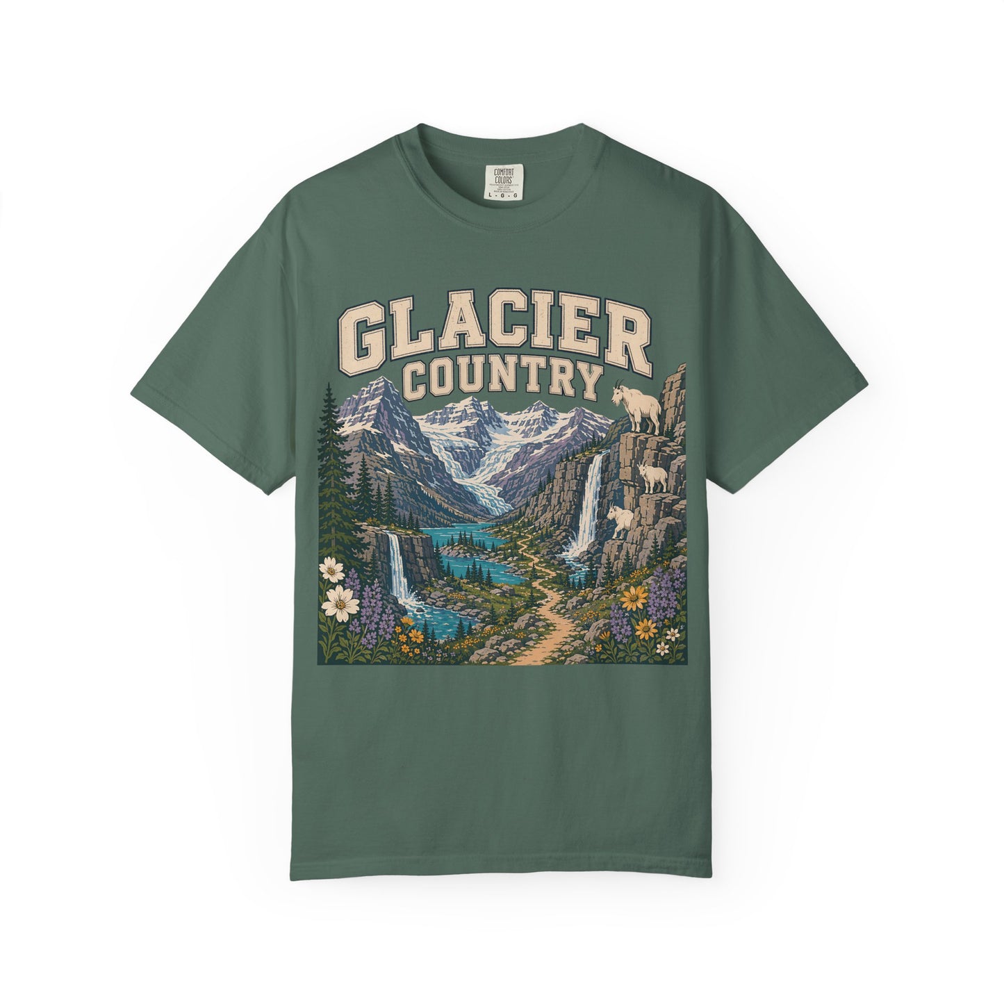 Glacier Country T-Shirt — Vintage Mountain National Park Graphic