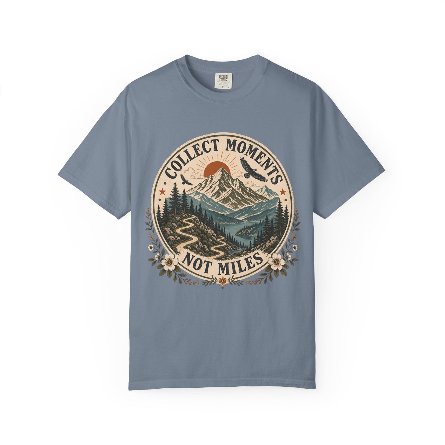 Collect Moments Not Miles T-Shirt — Vintage Mountain Adventure Tee