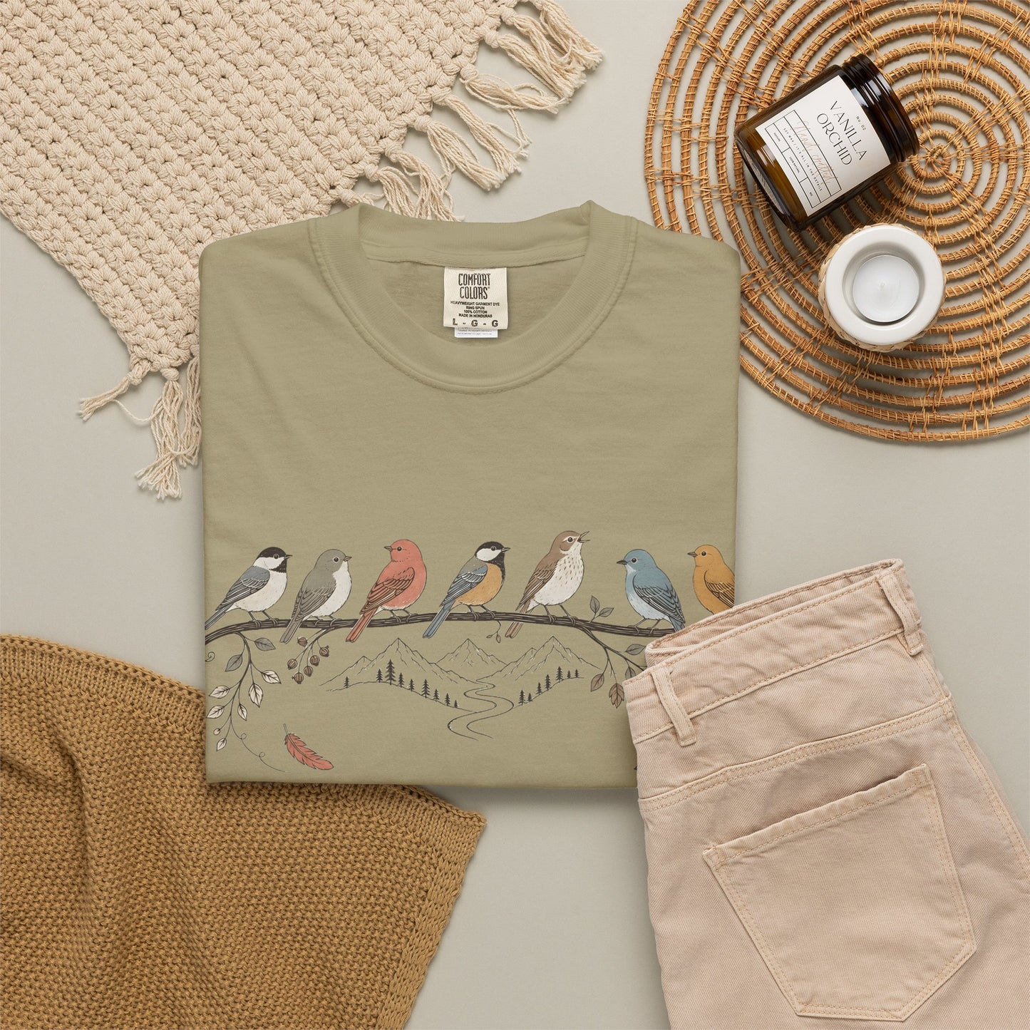 Birds on a Branch T-Shirt – "A Little Too Much Love" Graphic Tee