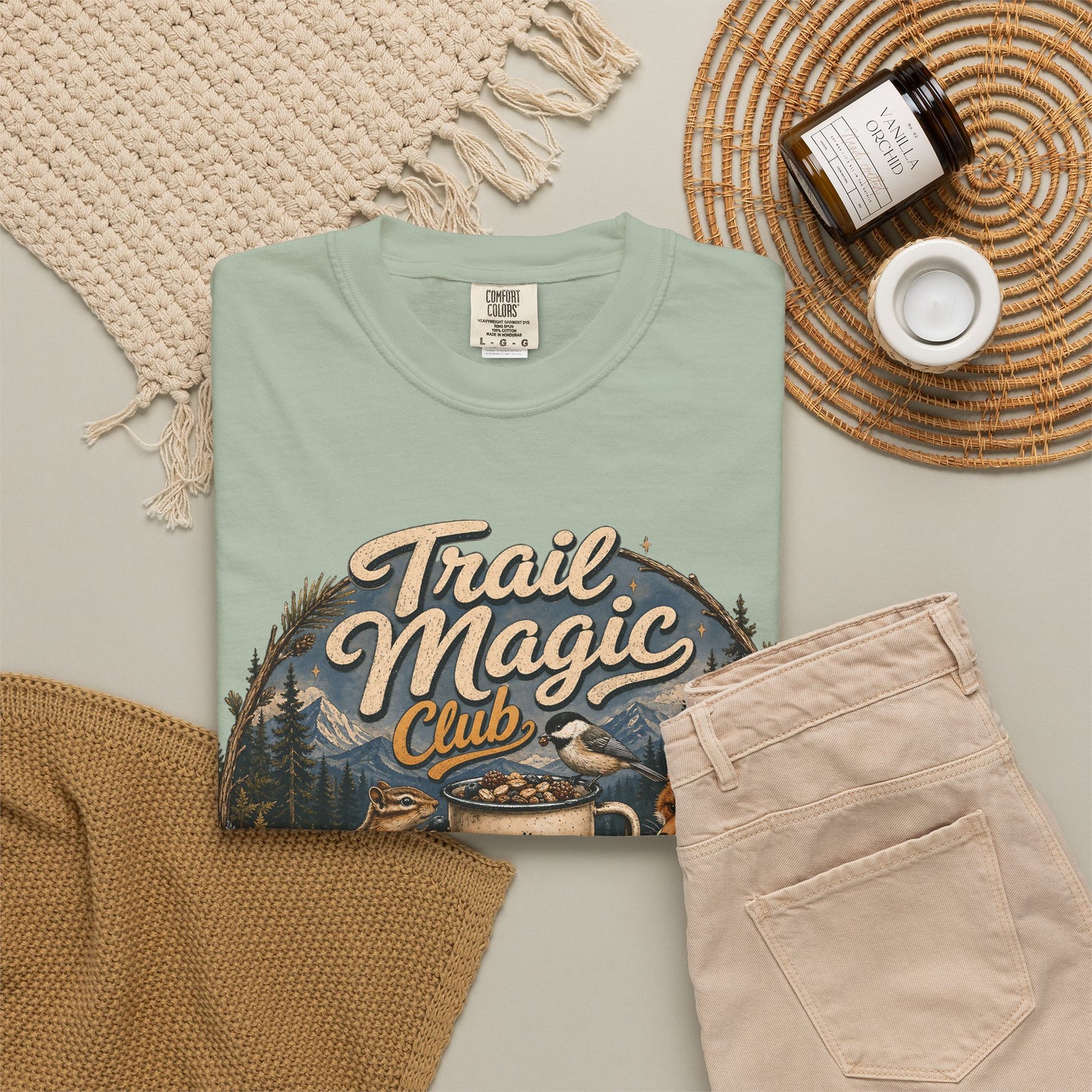 Trail Magic Club T-Shirt — Woodland Fox & Wildlife Coffee Camp Tee