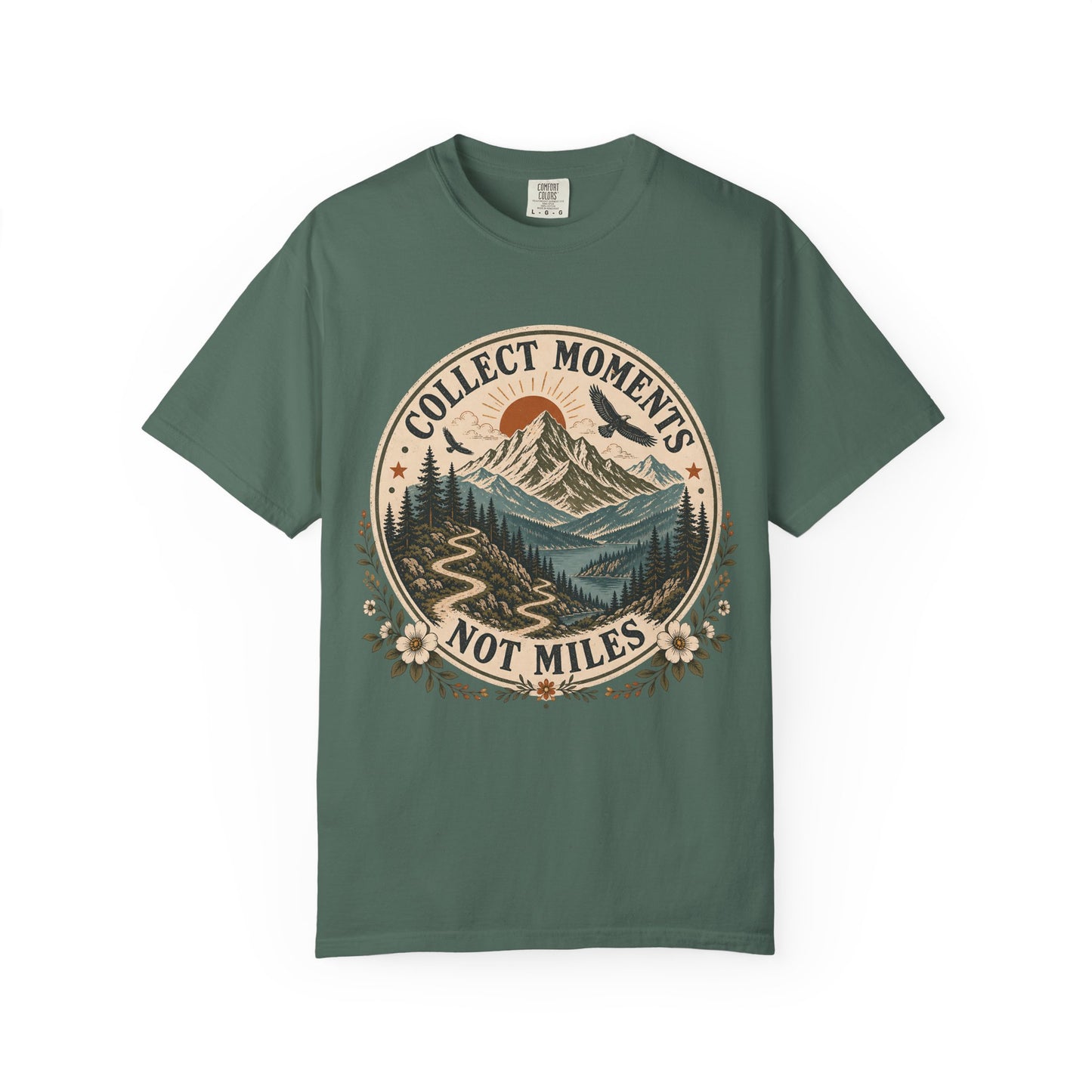 Collect Moments Not Miles T-Shirt — Vintage Mountain Adventure Tee