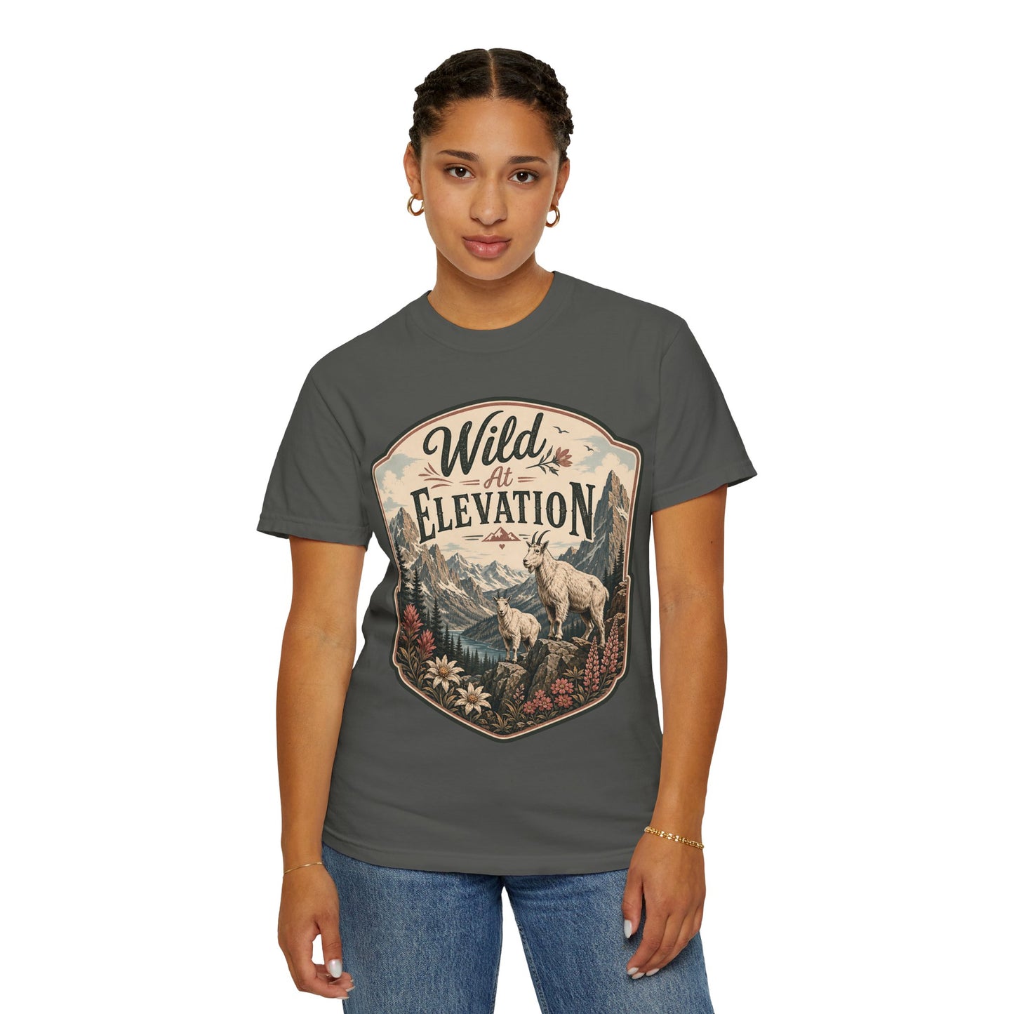 Wild at Elevation T-Shirt — Mountain Goat Nature Graphic Tee