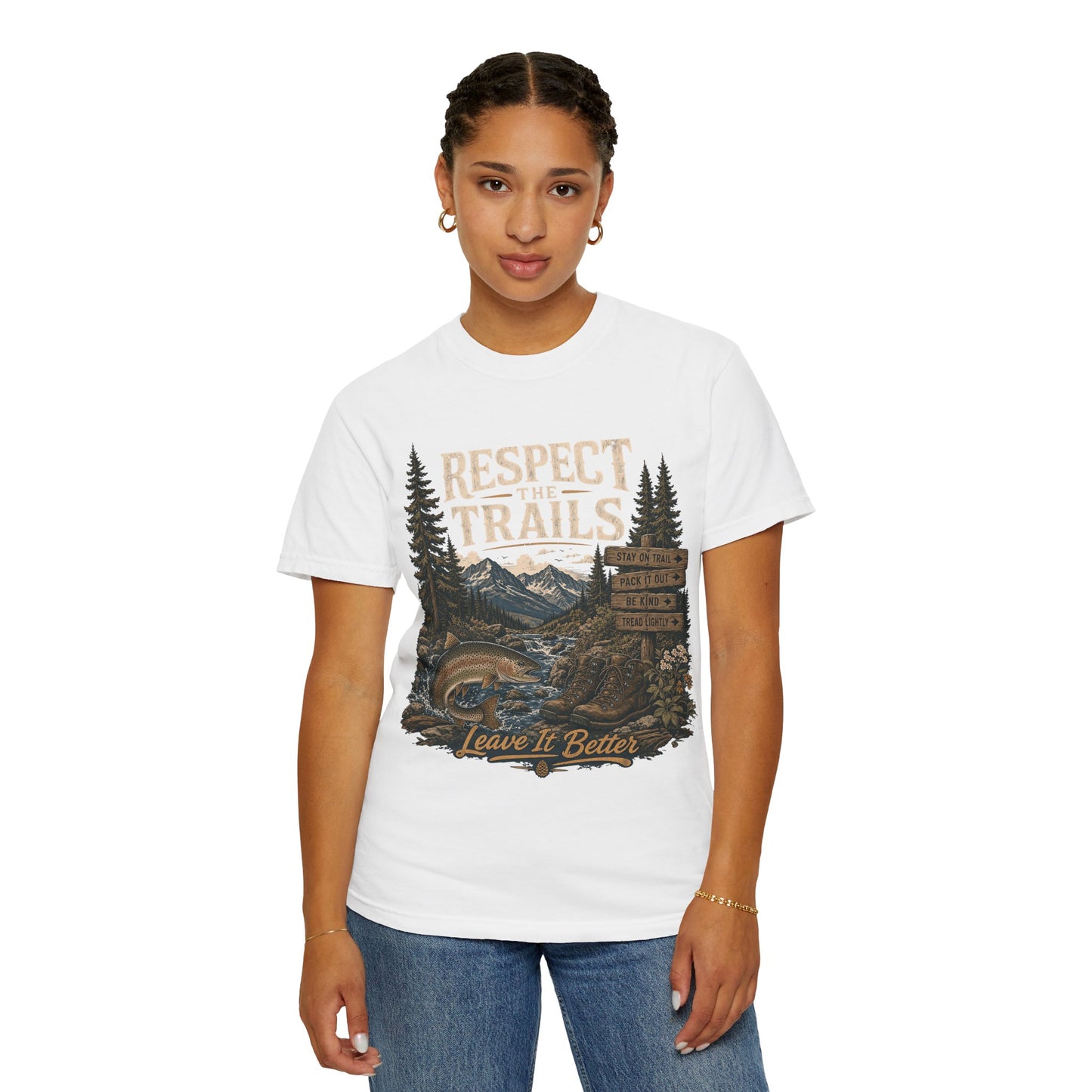 Respect Trails T-Shirt — Leave It Better Outdoor Hiking Tee