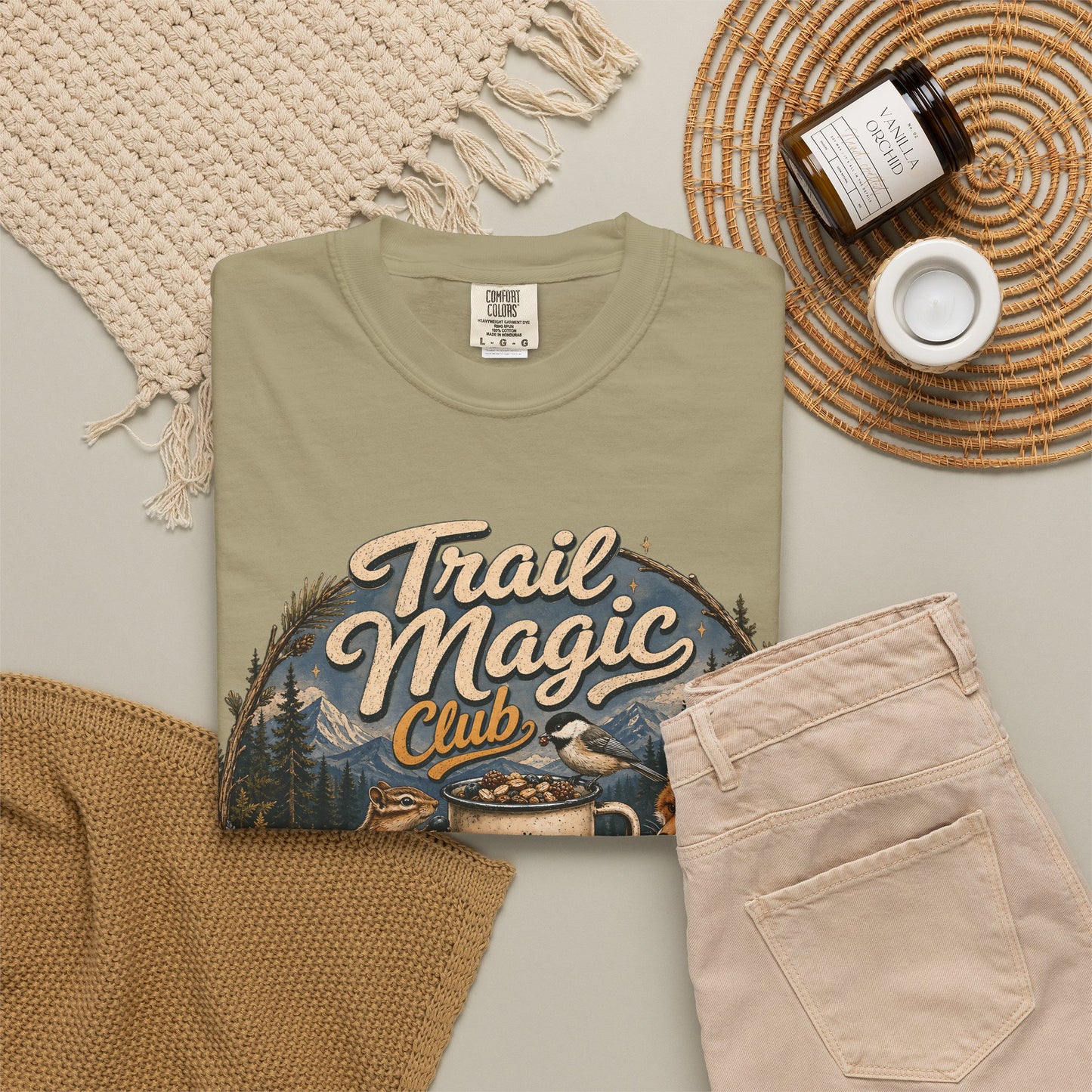Trail Magic Club T-Shirt — Woodland Fox & Wildlife Coffee Camp Tee