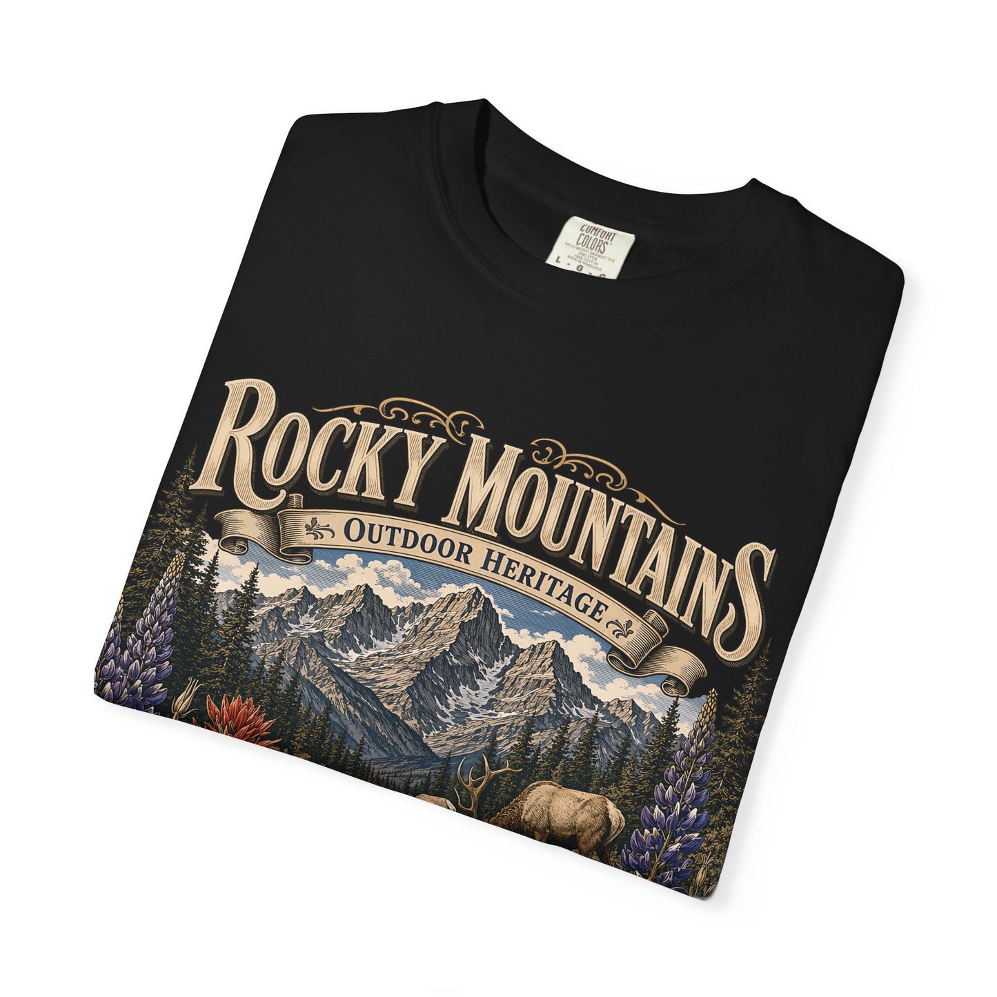 Rocky Mountains Nature T-Shirt — Outdoor Heritage Scenic Tee