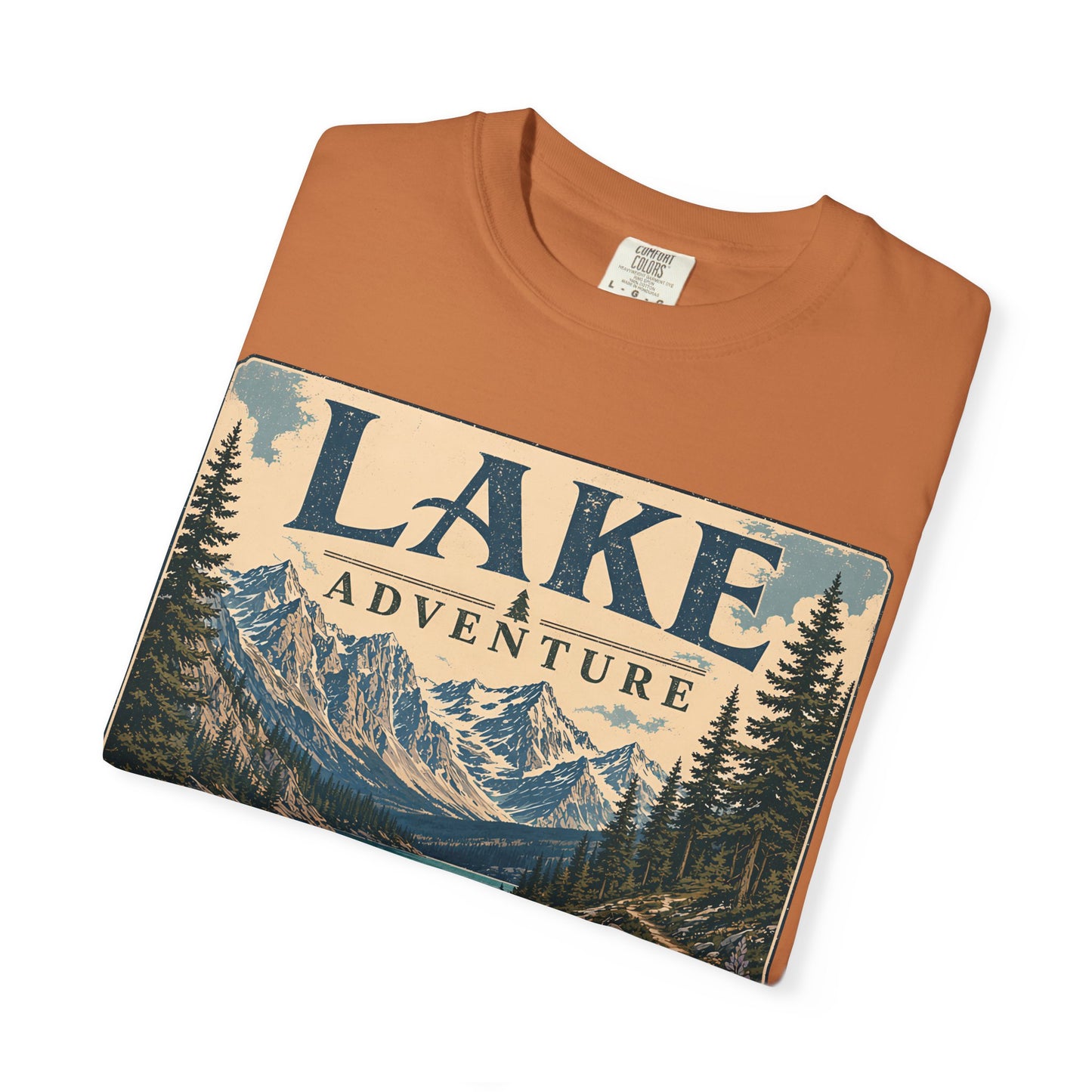 Lake Adventure T-Shirt — Vintage Mountain & Canoe Outdoor Tee