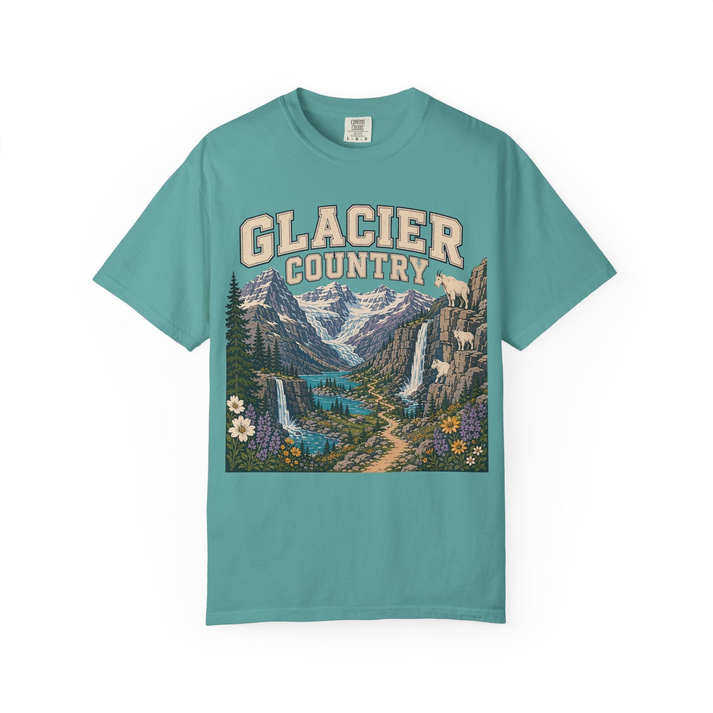Glacier Country T-Shirt — Vintage Mountain National Park Graphic