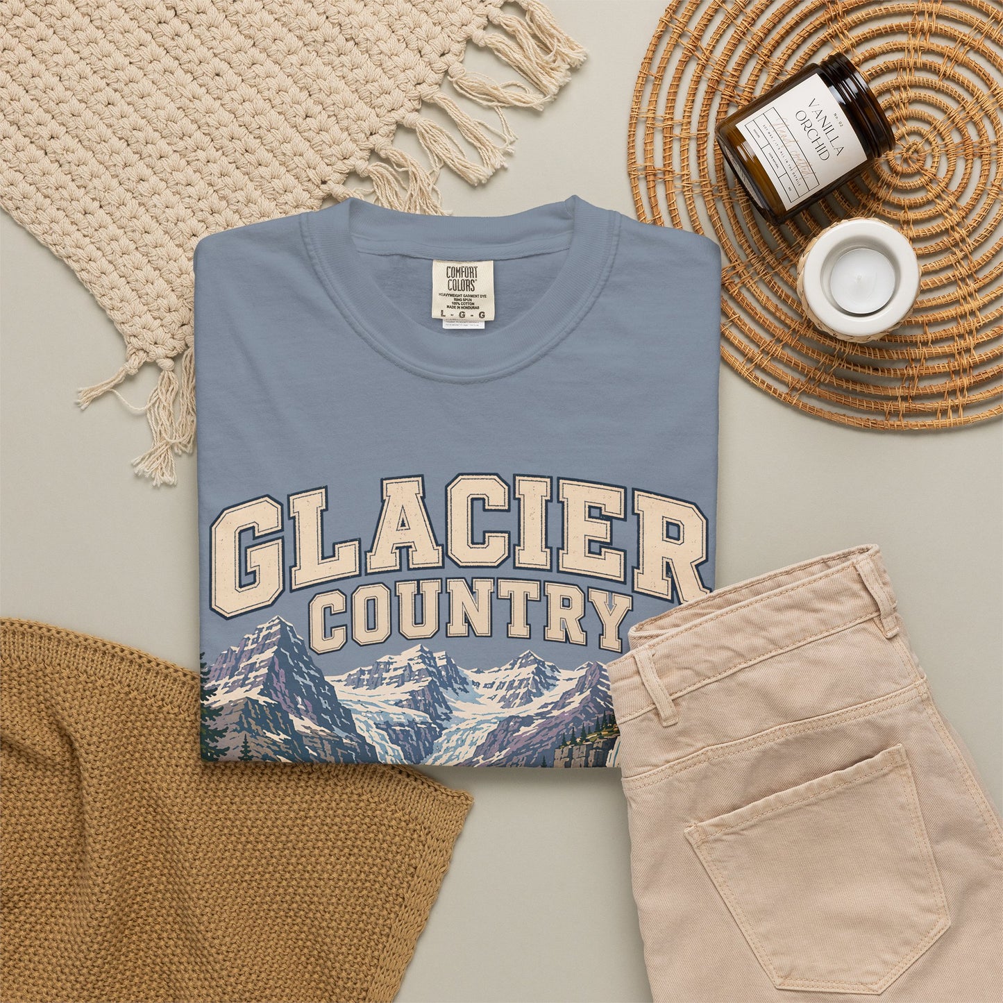 Glacier Country T-Shirt — Vintage Mountain National Park Graphic