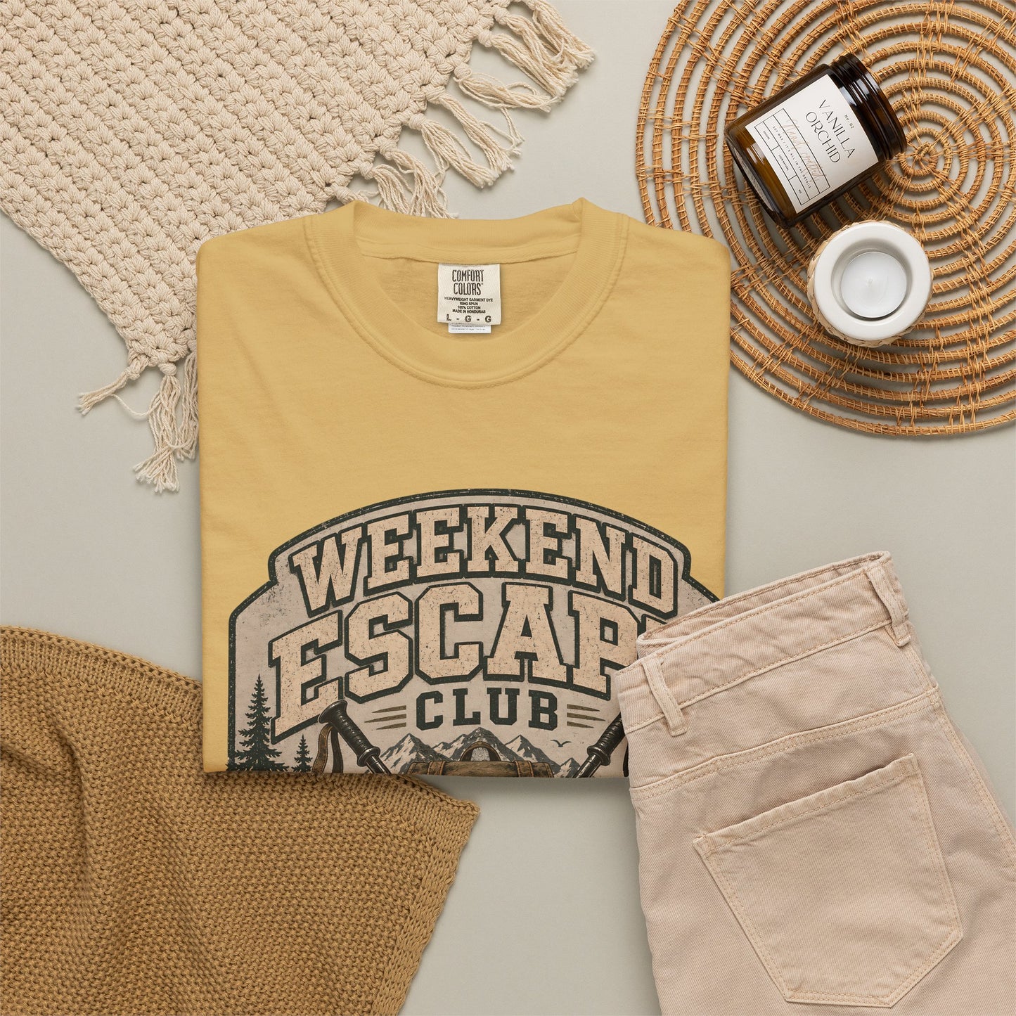 Weekend Escape Club T-Shirt — Outdoor Camping Adventure Graphic Tee