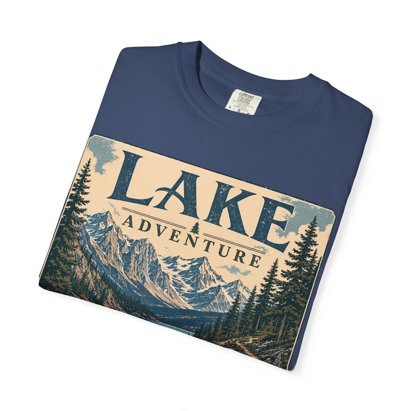 Lake Adventure T-Shirt — Vintage Mountain & Canoe Outdoor Tee