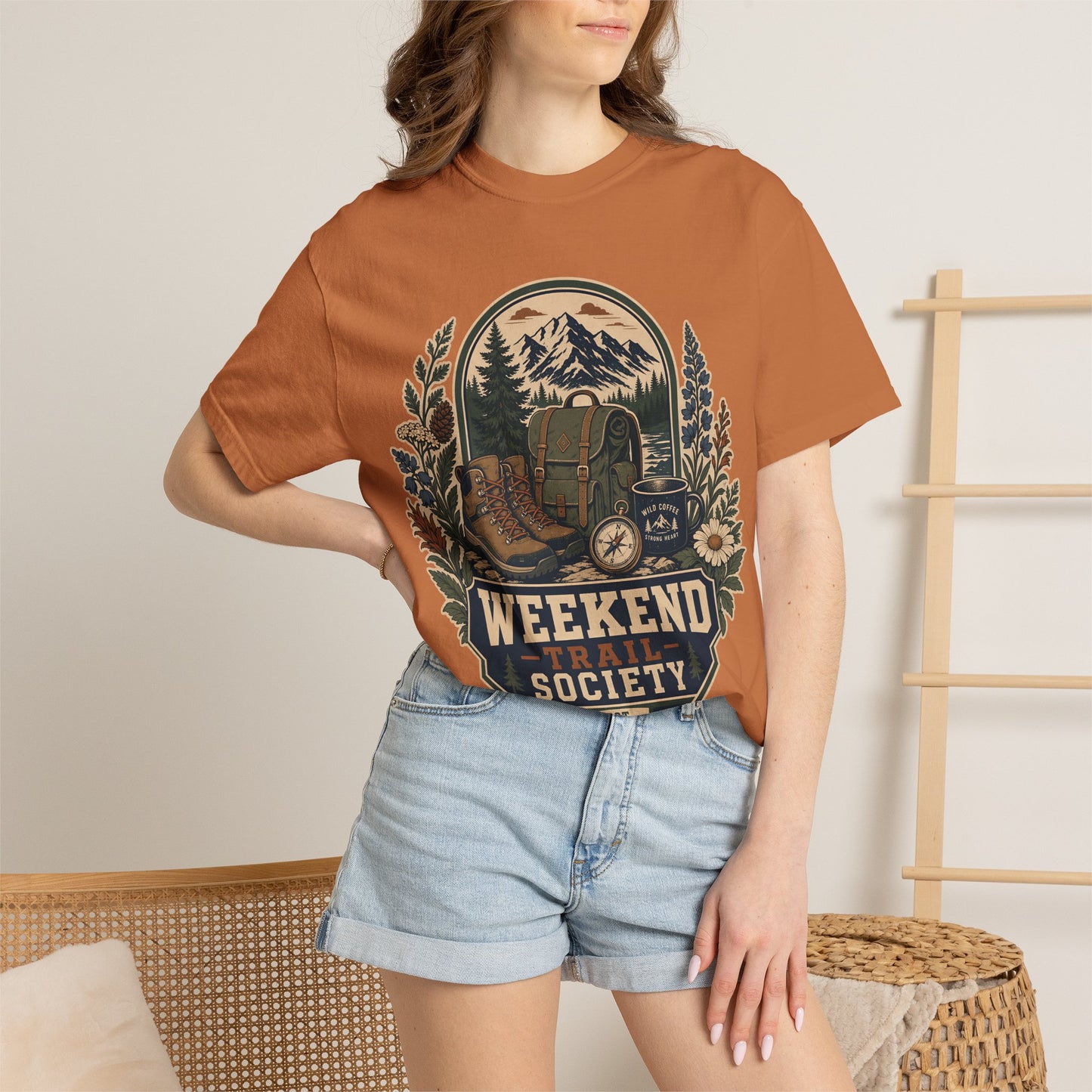 Weekend Trail Society T-Shirt — Vintage Outdoor Hiking & Camping Graphic Tee