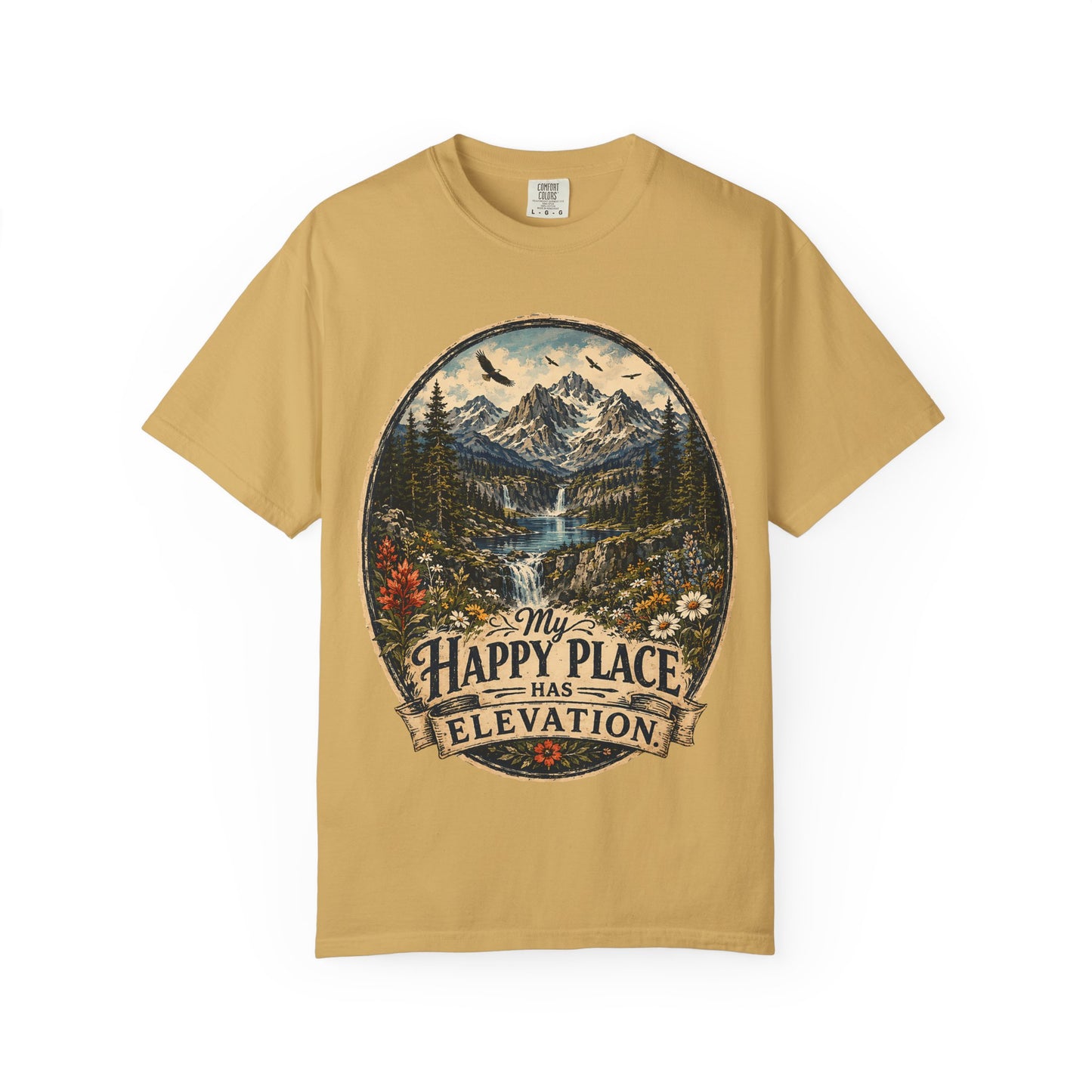 My Happy Place Has Elevation Mountain T-Shirt