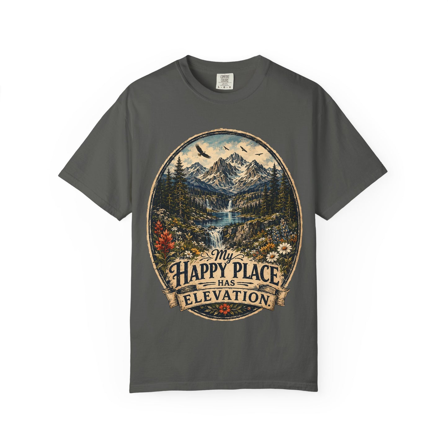 My Happy Place Has Elevation Mountain T-Shirt