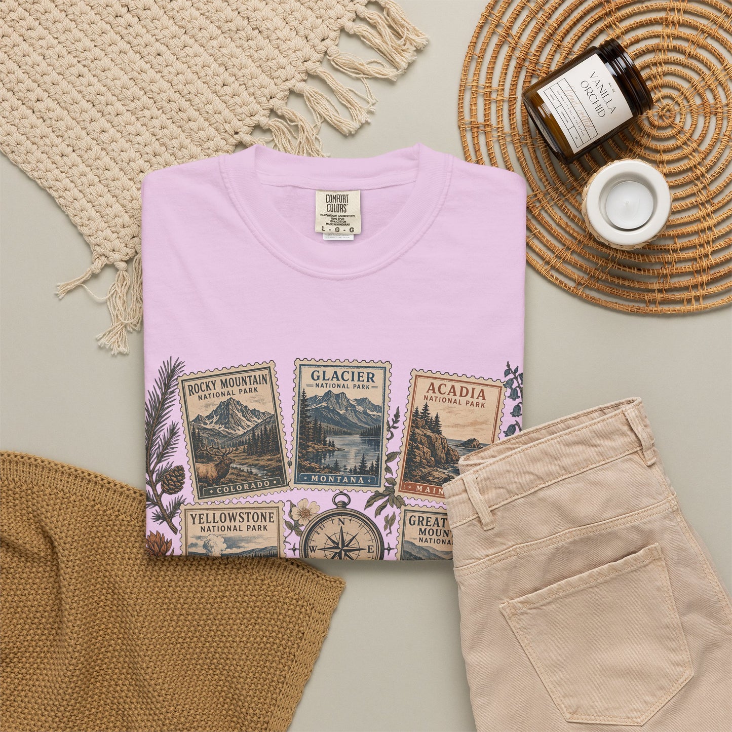 National Parks Vintage Stamp T-Shirt — "Collect Every Trail"