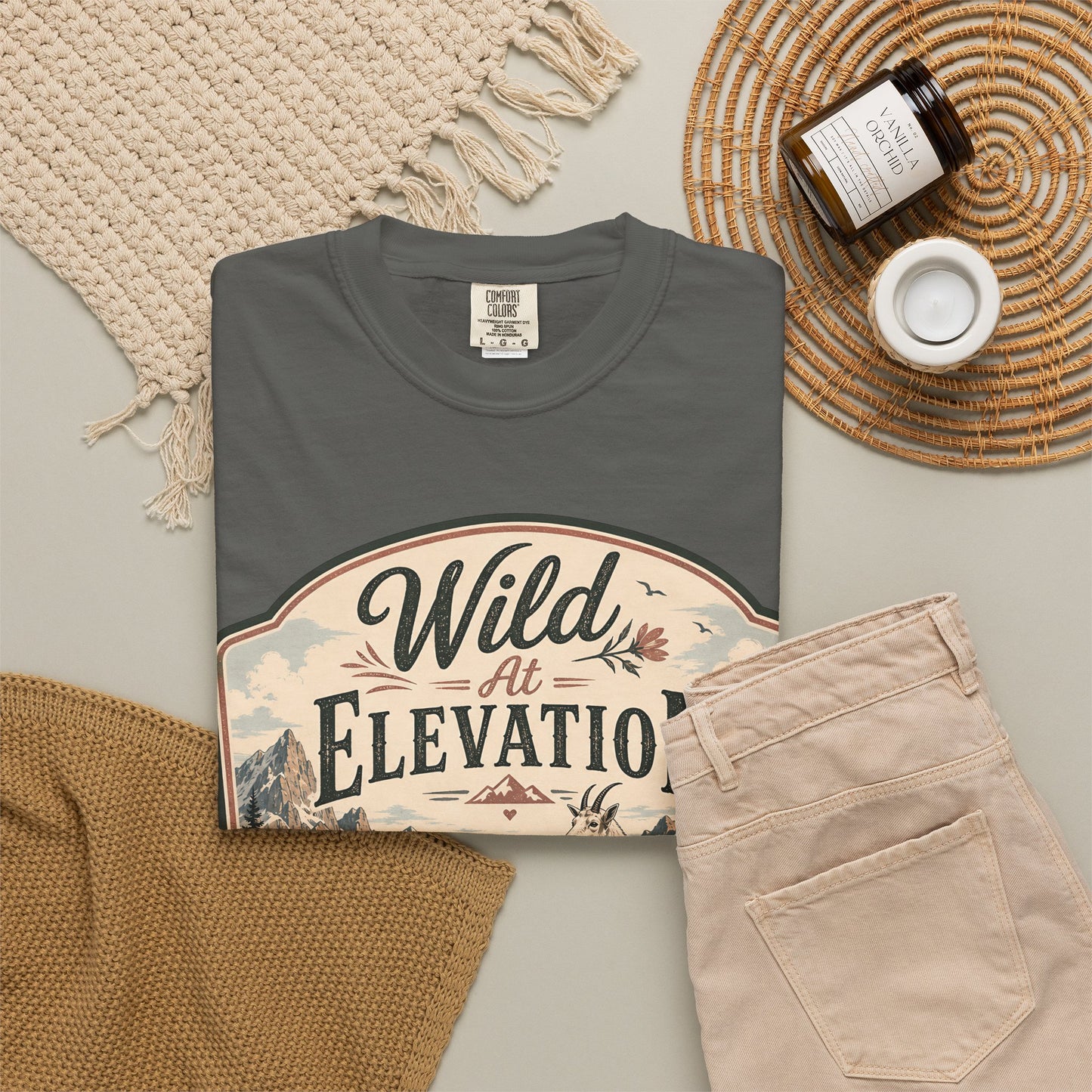 Wild at Elevation T-Shirt — Mountain Goat Nature Graphic Tee