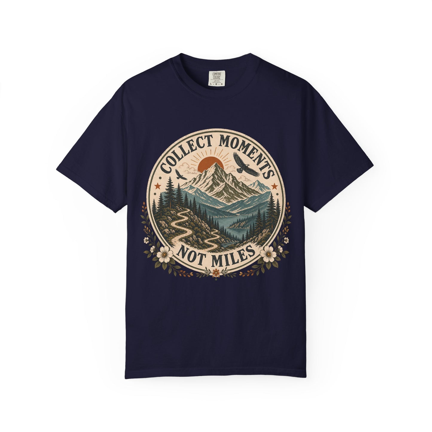 Collect Moments Not Miles T-Shirt — Vintage Mountain Adventure Tee