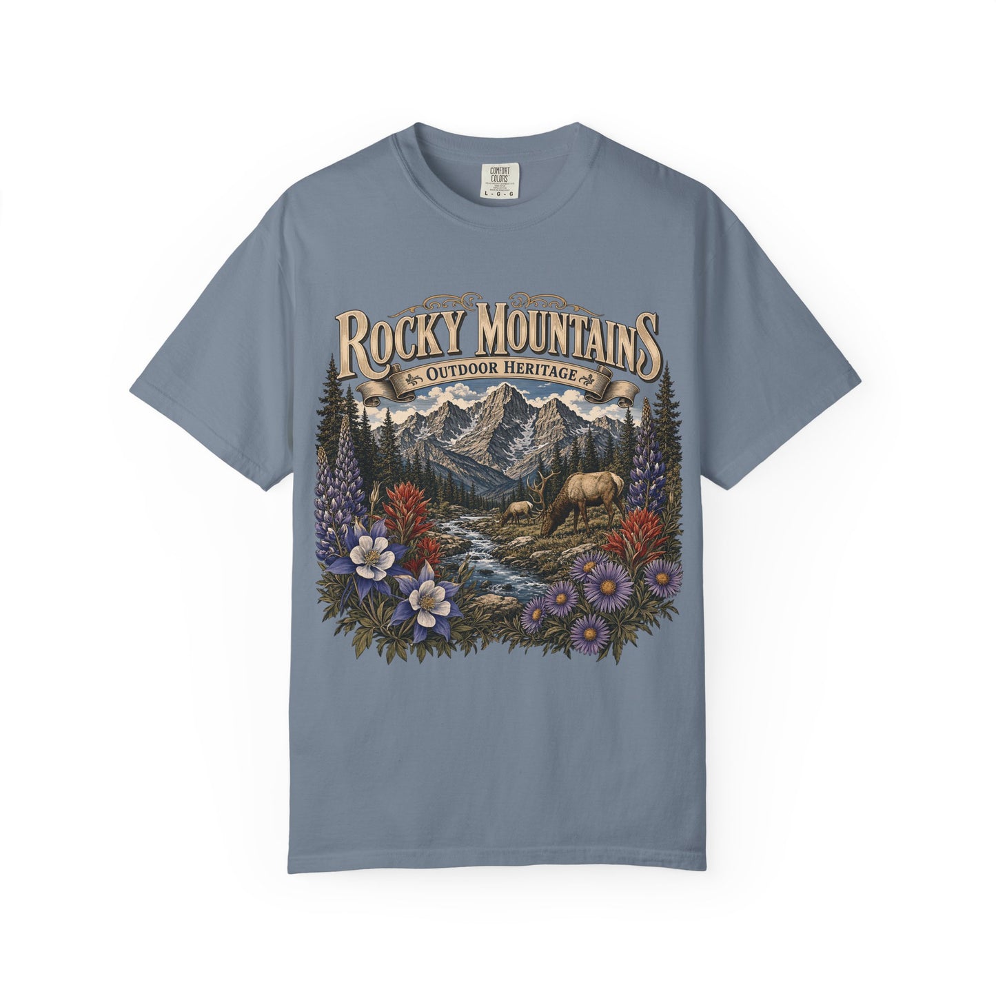 Rocky Mountains Nature T-Shirt — Outdoor Heritage Scenic Tee