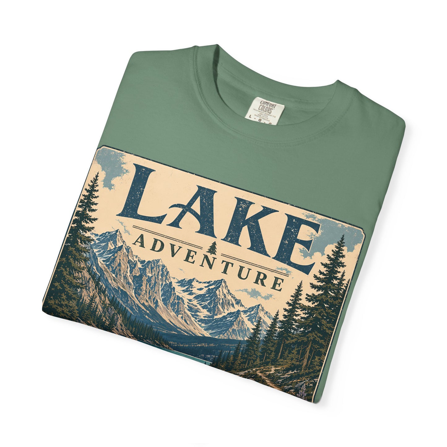 Lake Adventure T-Shirt — Vintage Mountain & Canoe Outdoor Tee