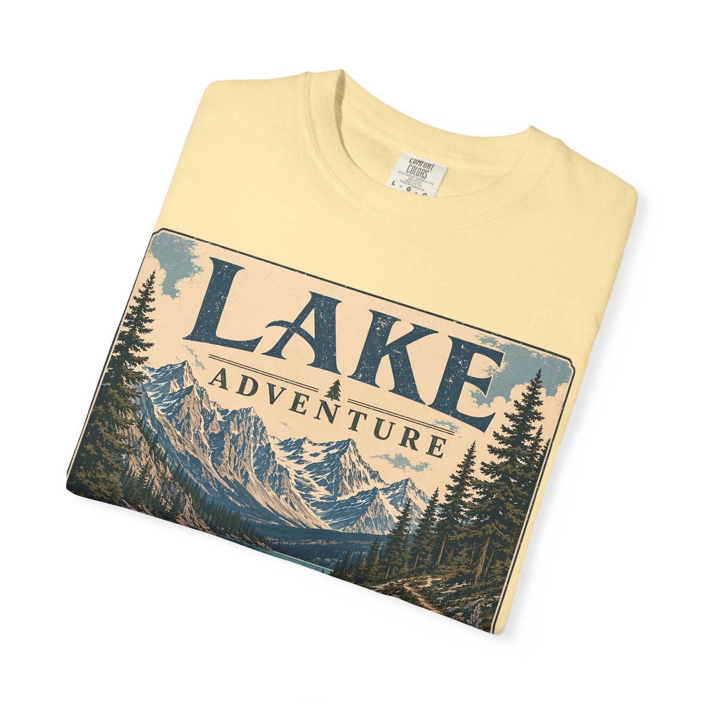 Lake Adventure T-Shirt — Vintage Mountain & Canoe Outdoor Tee