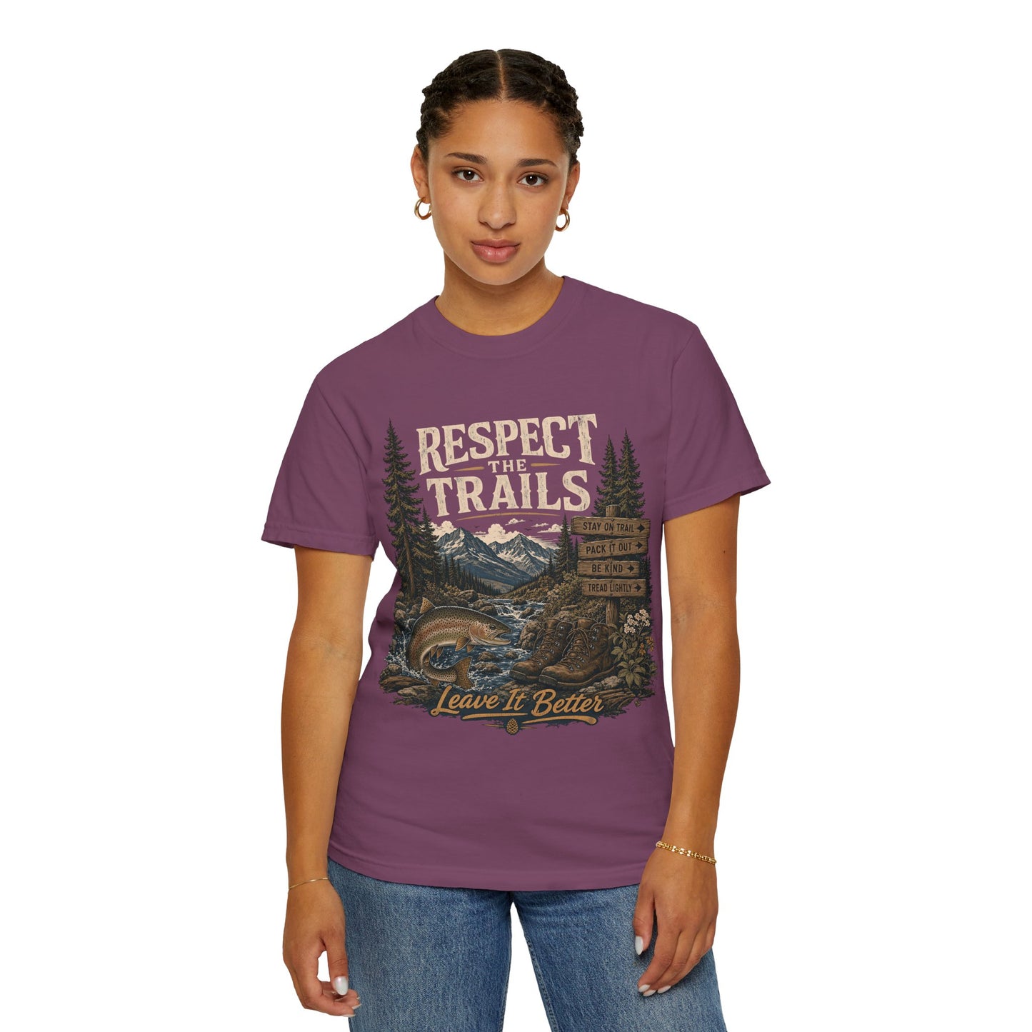 Respect Trails T-Shirt — Leave It Better Outdoor Hiking Tee