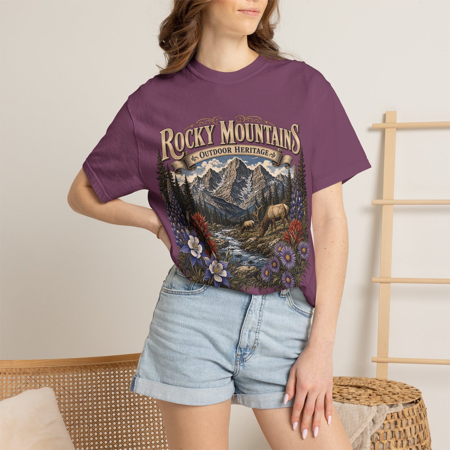 Rocky Mountains Nature T-Shirt — Outdoor Heritage Scenic Tee