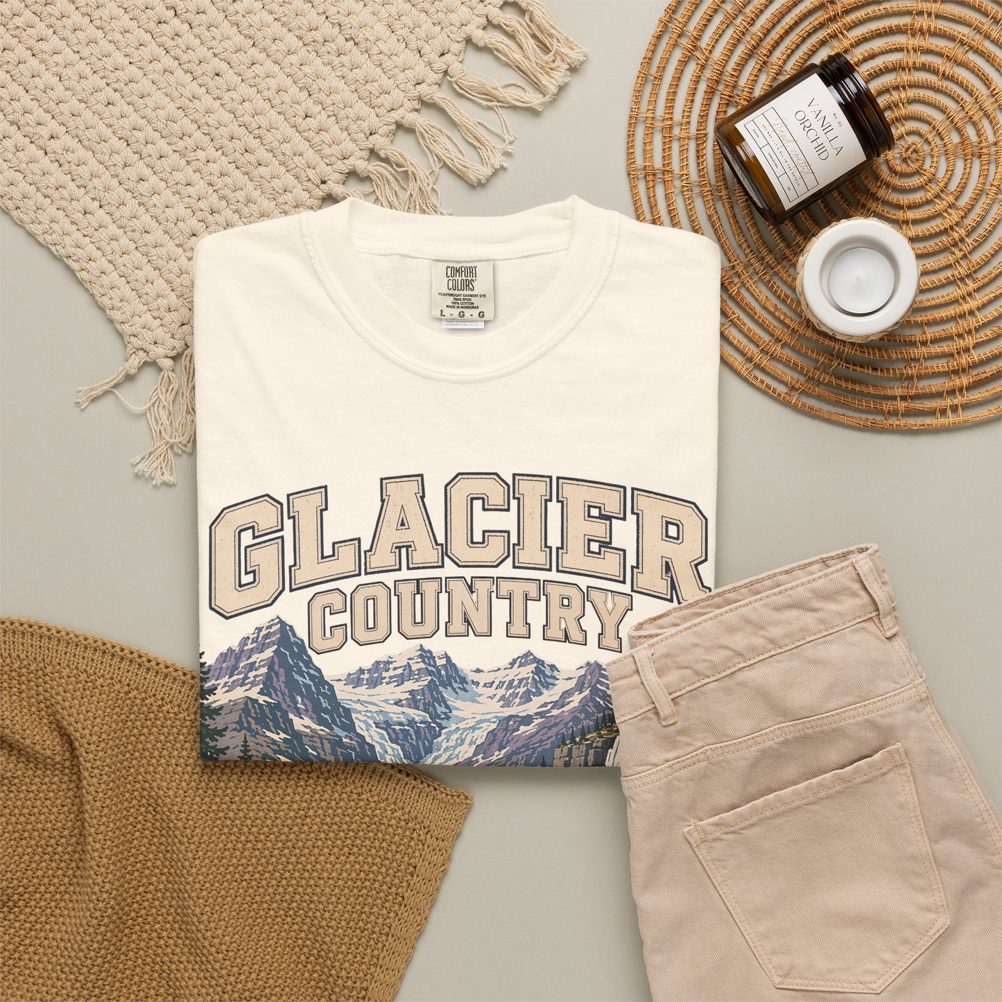 Glacier Country T-Shirt — Vintage Mountain National Park Graphic