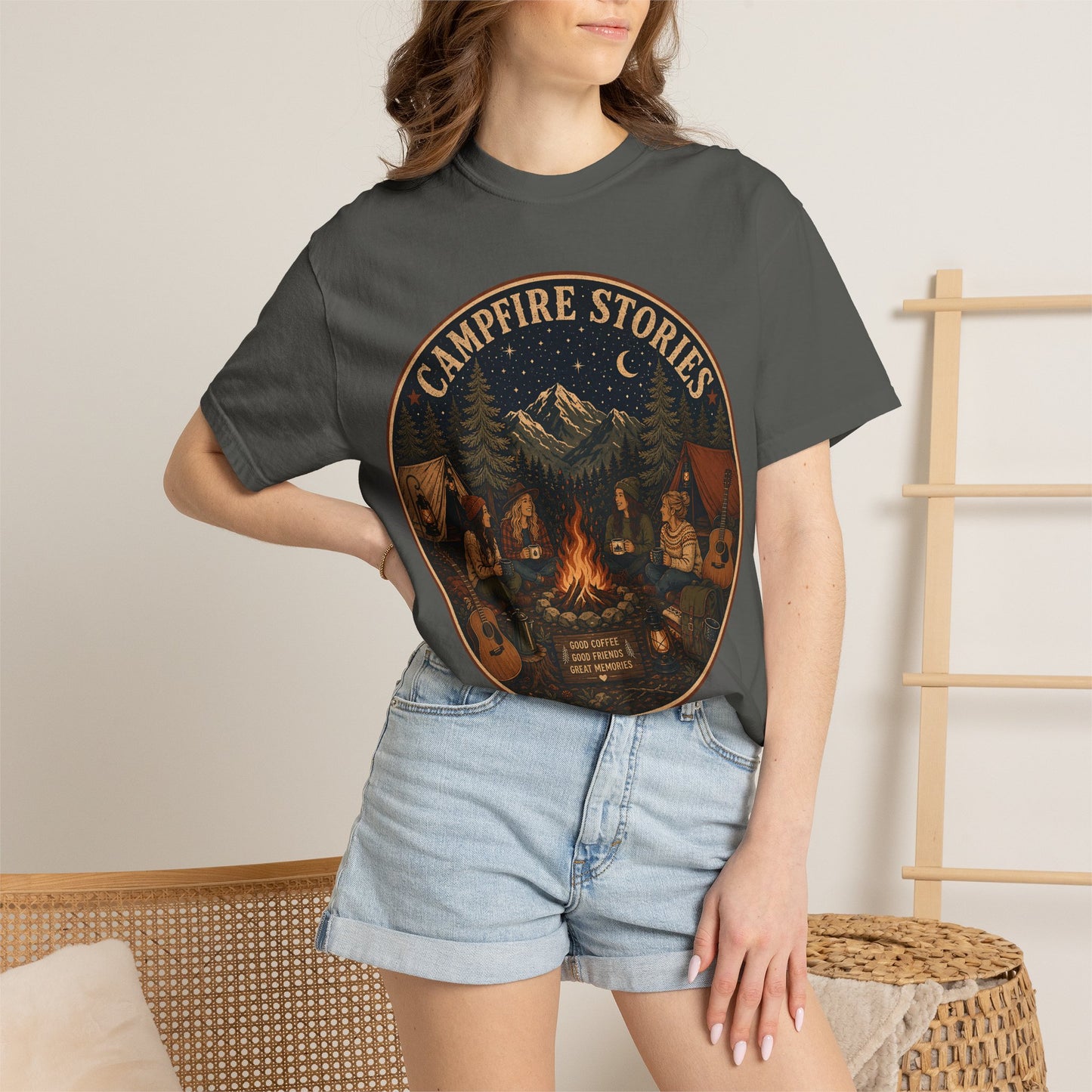Campfire Stories T-Shirt — Vintage Camping Graphic Tee