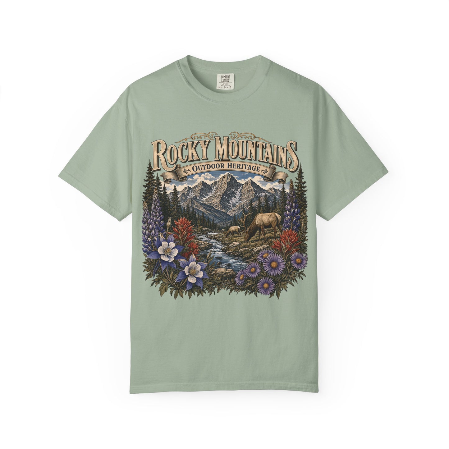 Rocky Mountains Nature T-Shirt — Outdoor Heritage Scenic Tee