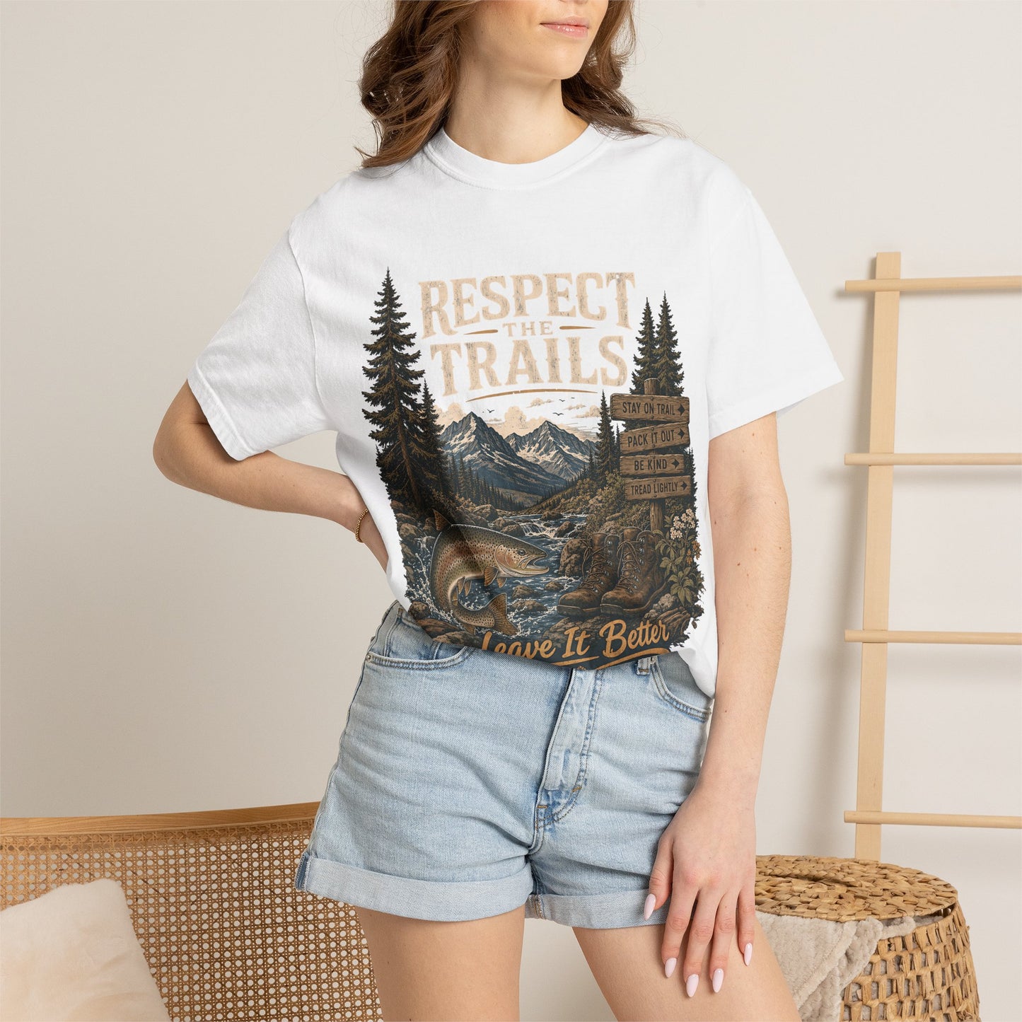 Respect Trails T-Shirt — Leave It Better Outdoor Hiking Tee