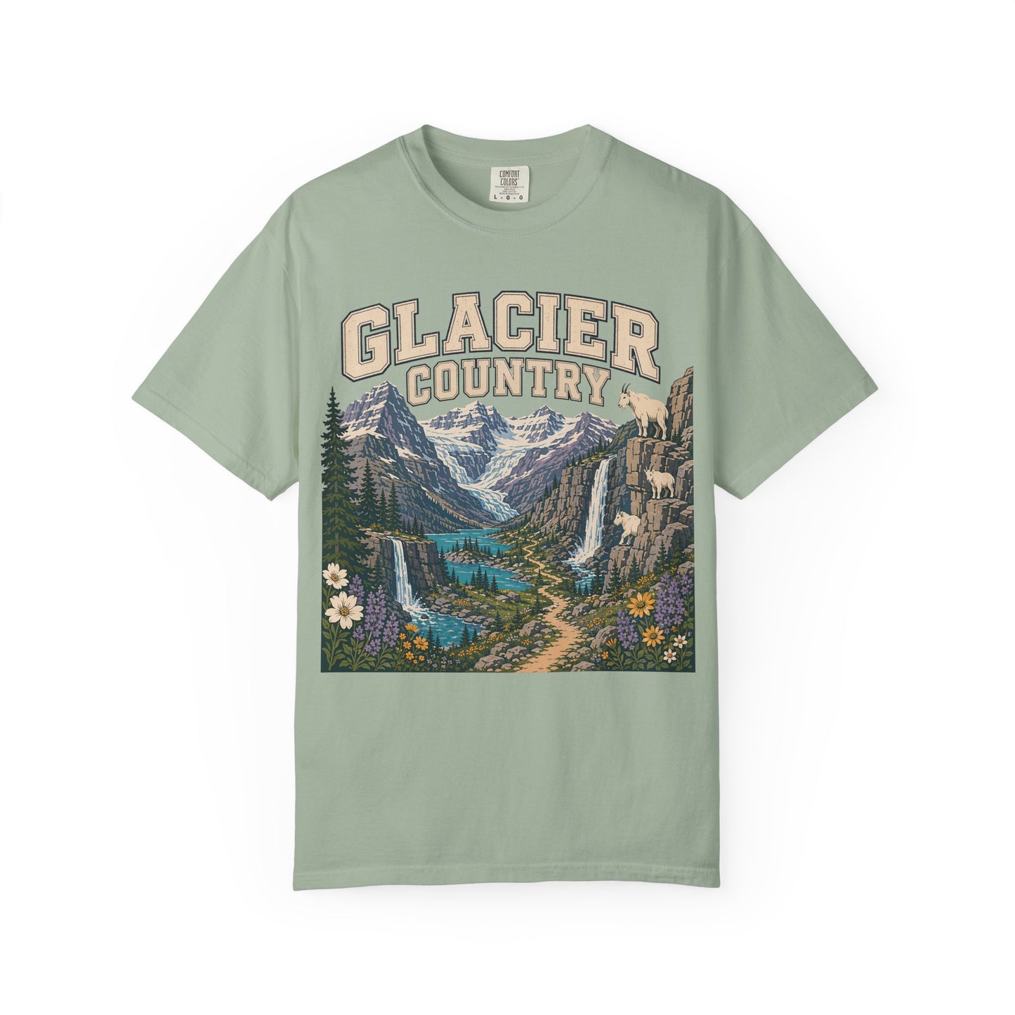 Glacier Country T-Shirt — Vintage Mountain National Park Graphic