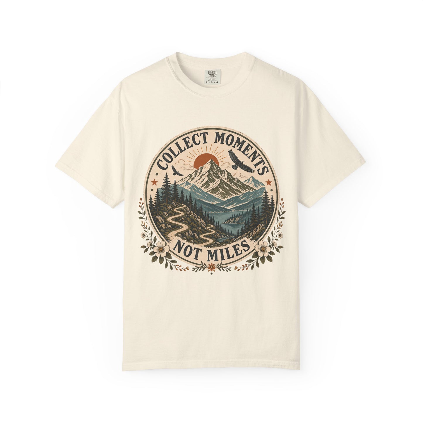 Collect Moments Not Miles T-Shirt — Vintage Mountain Adventure Tee