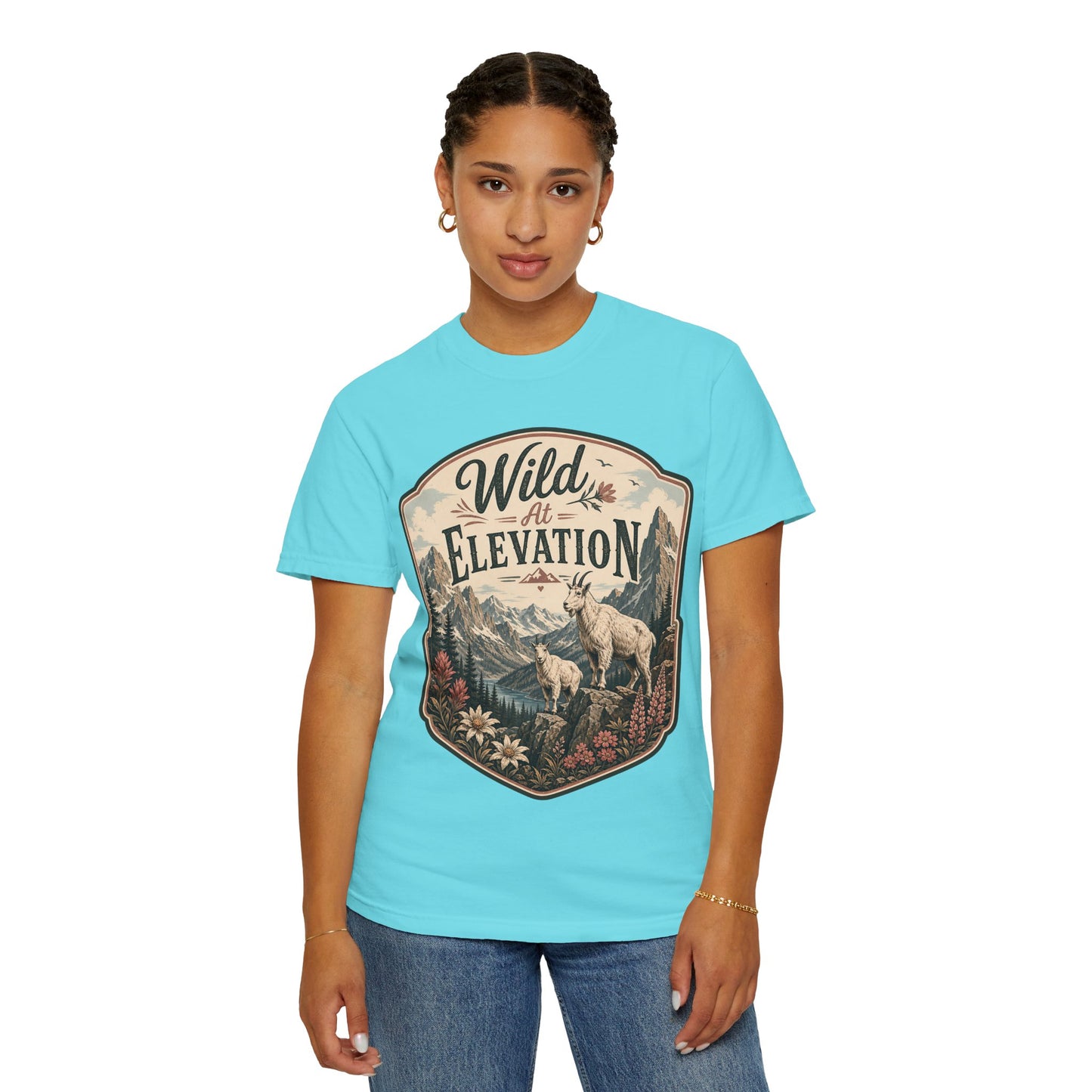 Wild at Elevation T-Shirt — Mountain Goat Nature Graphic Tee