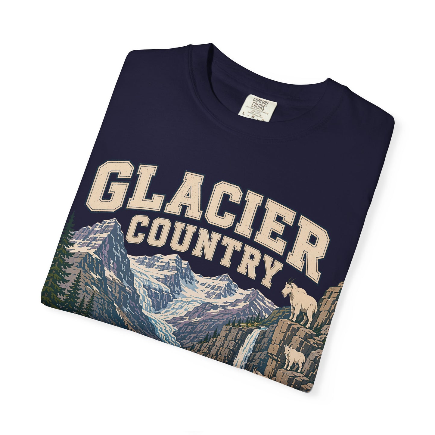 Glacier Country T-Shirt — Vintage Mountain National Park Graphic