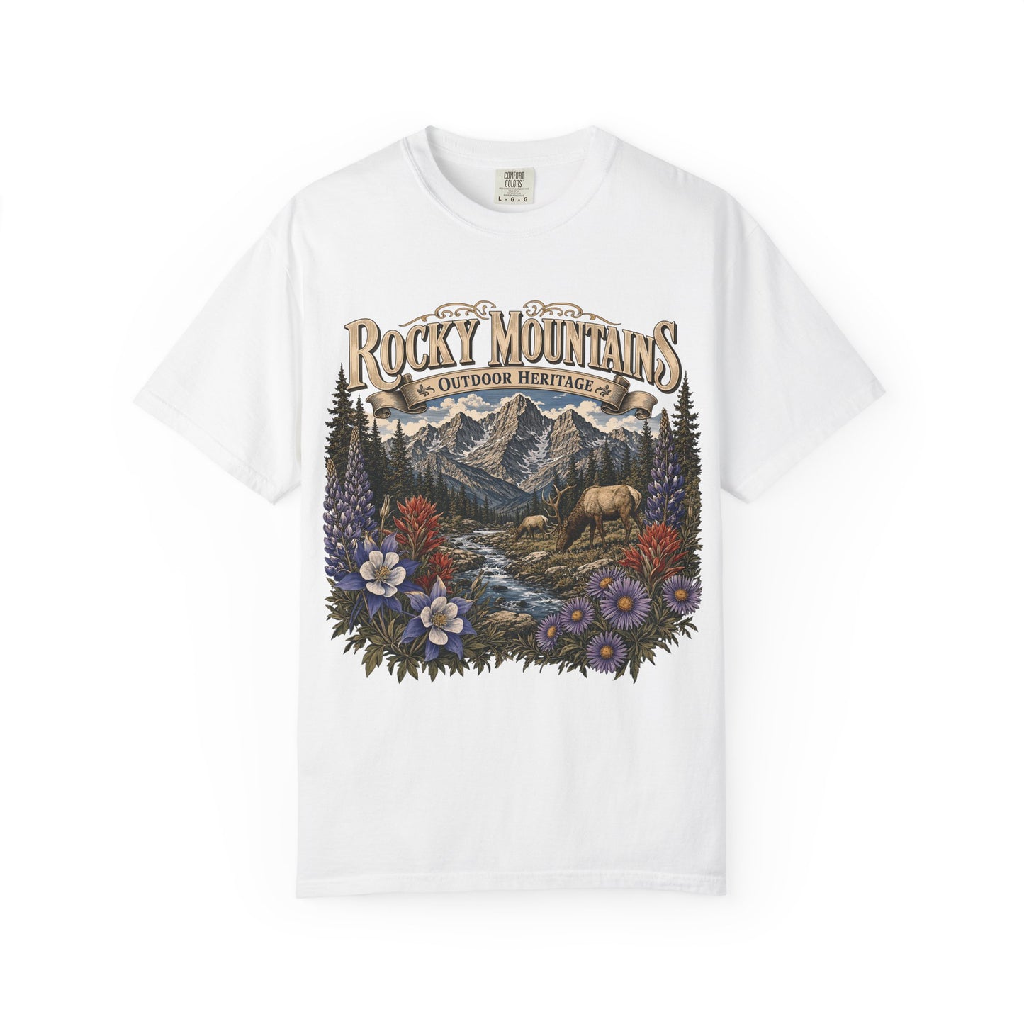 Rocky Mountains Nature T-Shirt — Outdoor Heritage Scenic Tee