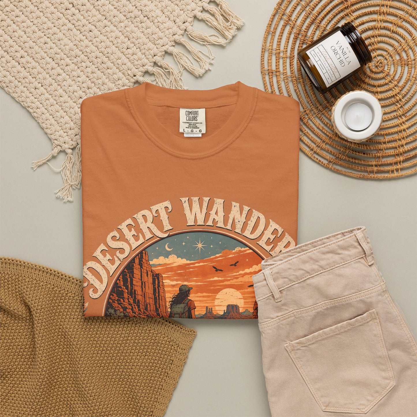 Desert Wanderer T-Shirt — Vintage Southwestern Hiking Graphic