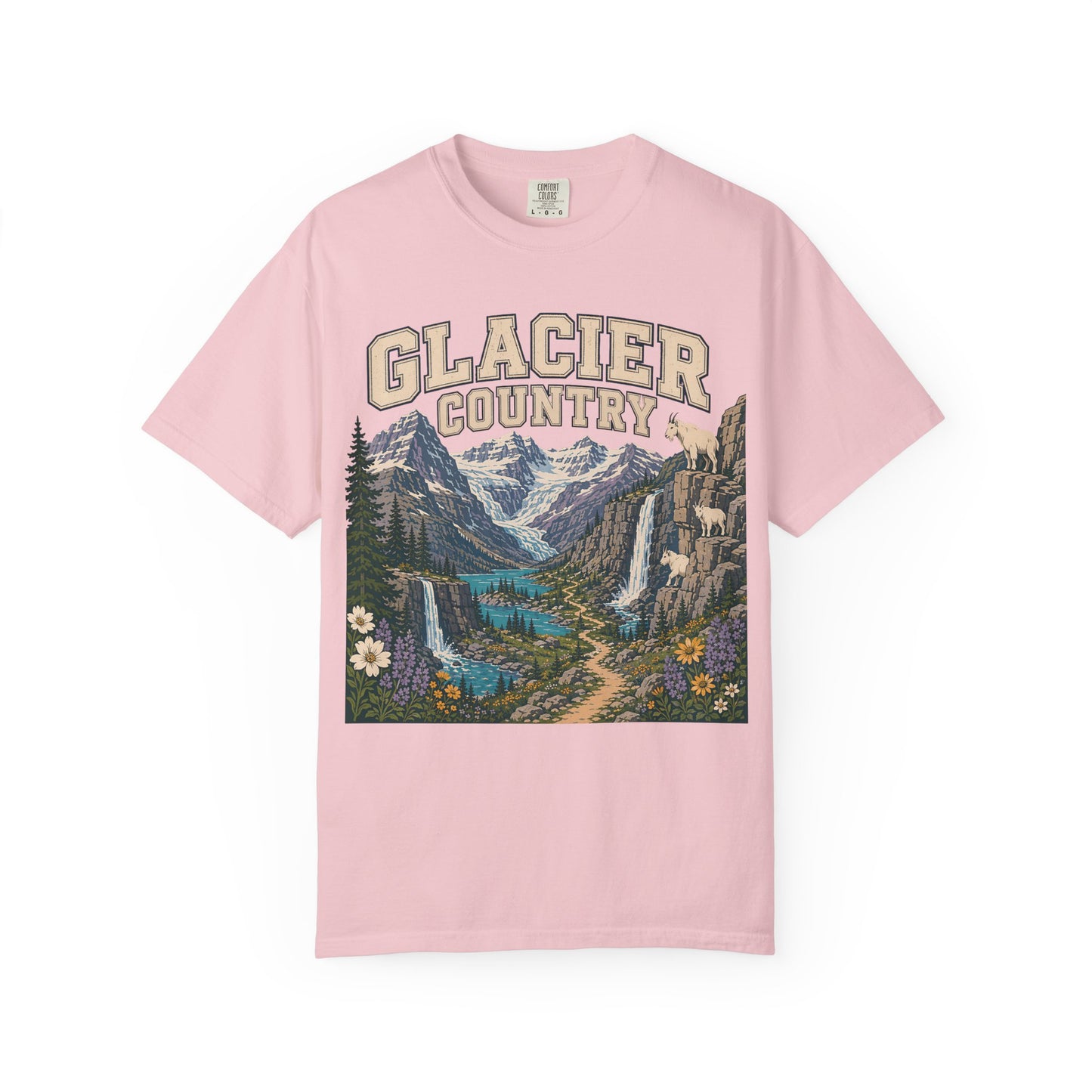 Glacier Country T-Shirt — Vintage Mountain National Park Graphic