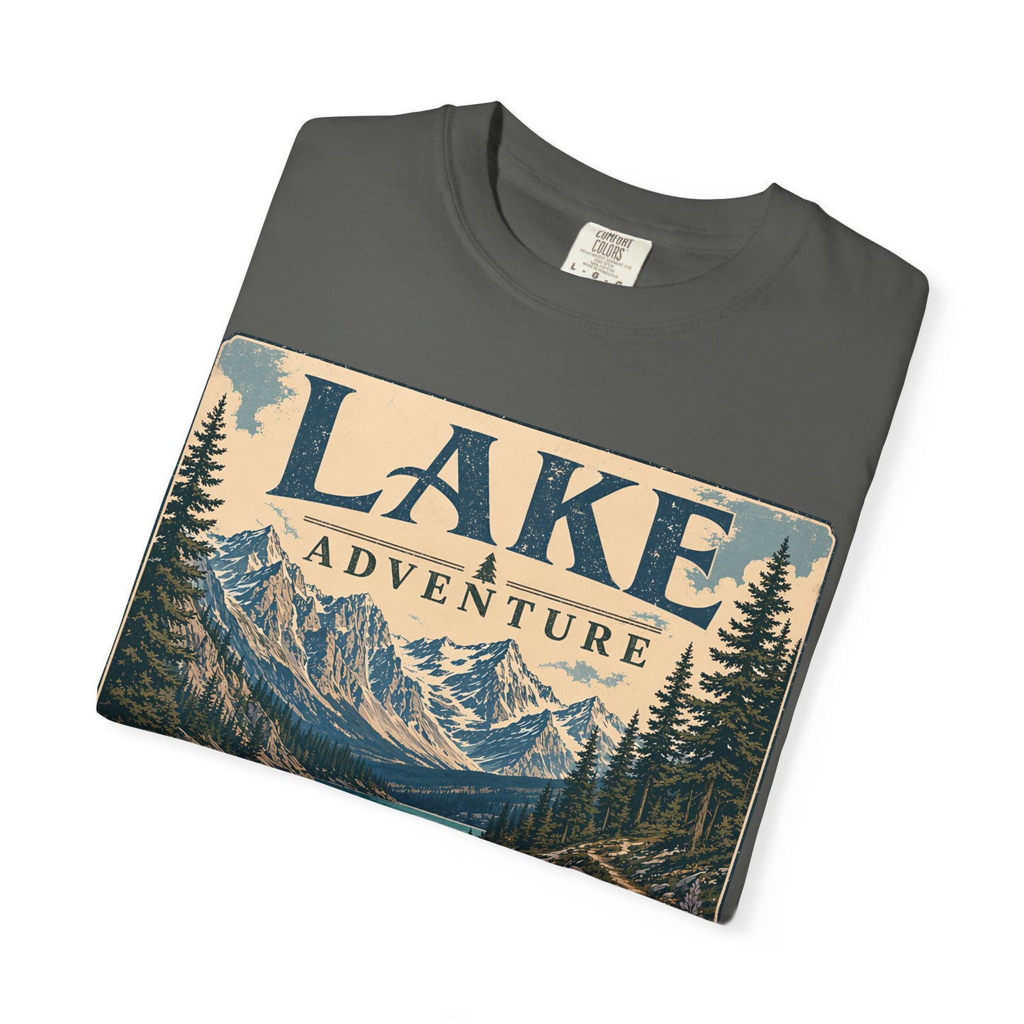Lake Adventure T-Shirt — Vintage Mountain & Canoe Outdoor Tee
