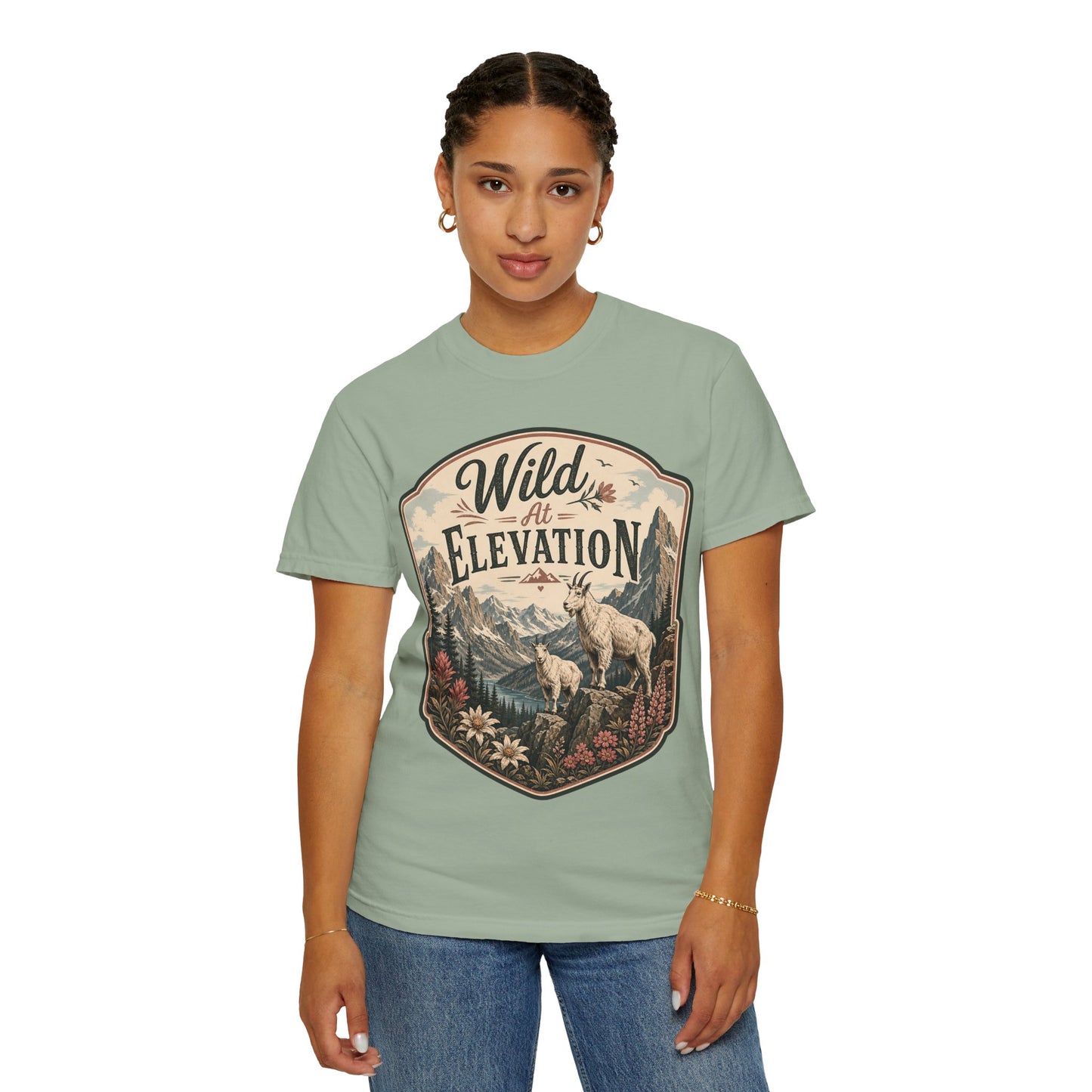 Wild at Elevation T-Shirt — Mountain Goat Nature Graphic Tee
