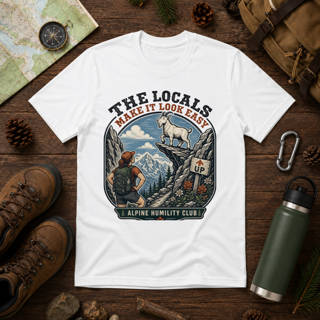 The Locals "Make It Look Easy" Mountain T-Shirt — Alpine Humility Club Vintage Outdoor Tee
