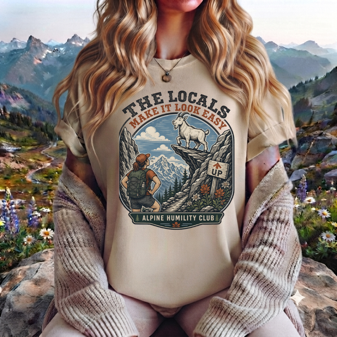 The Locals "Make It Look Easy" Mountain T-Shirt — Alpine Humility Club Vintage Outdoor Tee