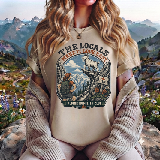 The Locals "Make It Look Easy" Mountain T-Shirt — Alpine Humility Club Vintage Outdoor Tee