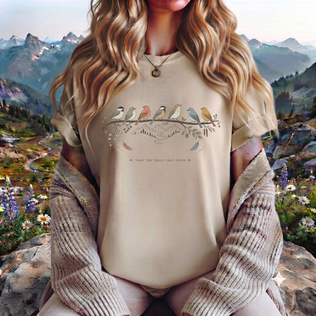 Birds on a Branch T-Shirt – "A Little Too Much Love" Graphic Tee