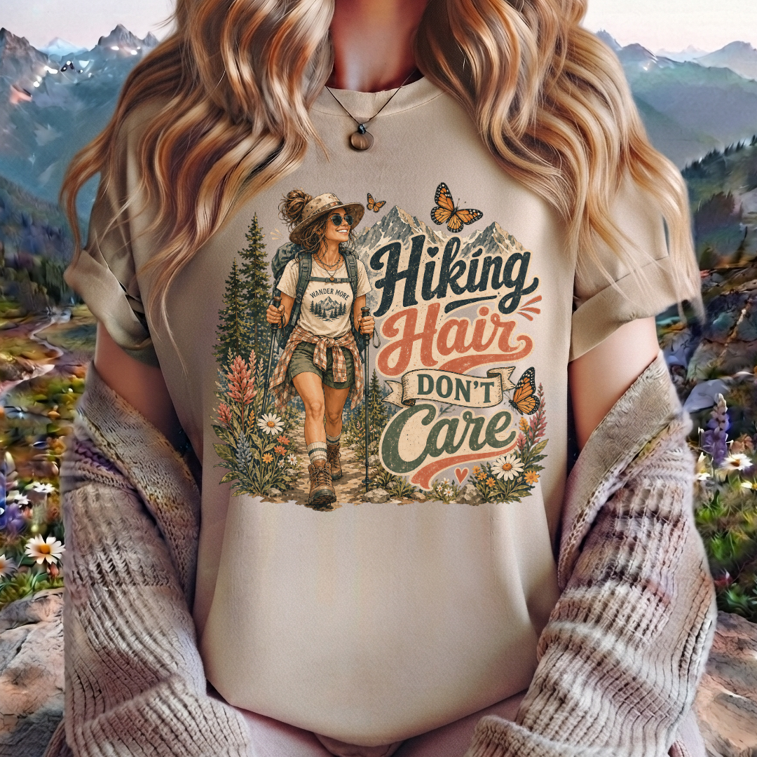Hiking Hair Don't Care T-Shirt